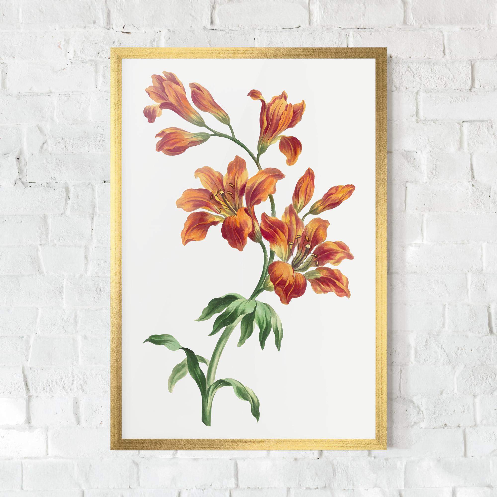 Poster Înrămat Orange Painted Lily mockup 0