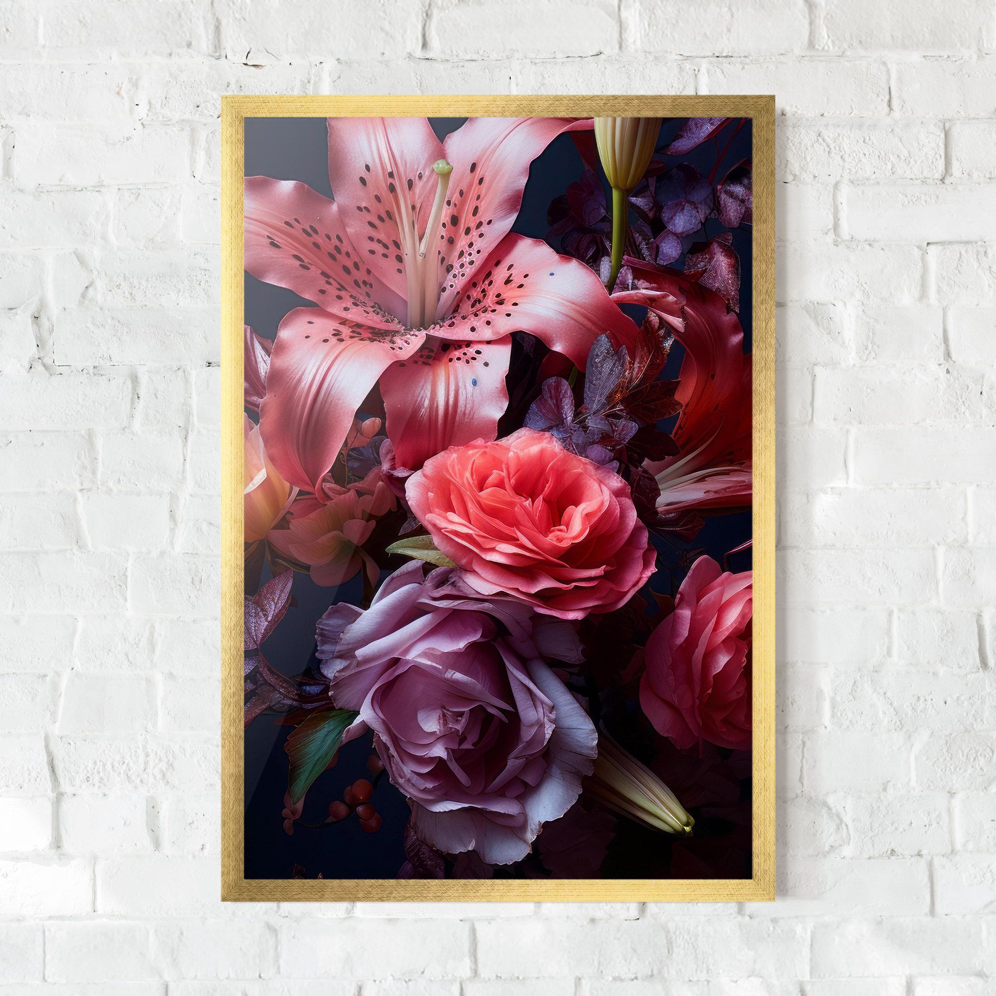 Pink Lily Roses mockup 0