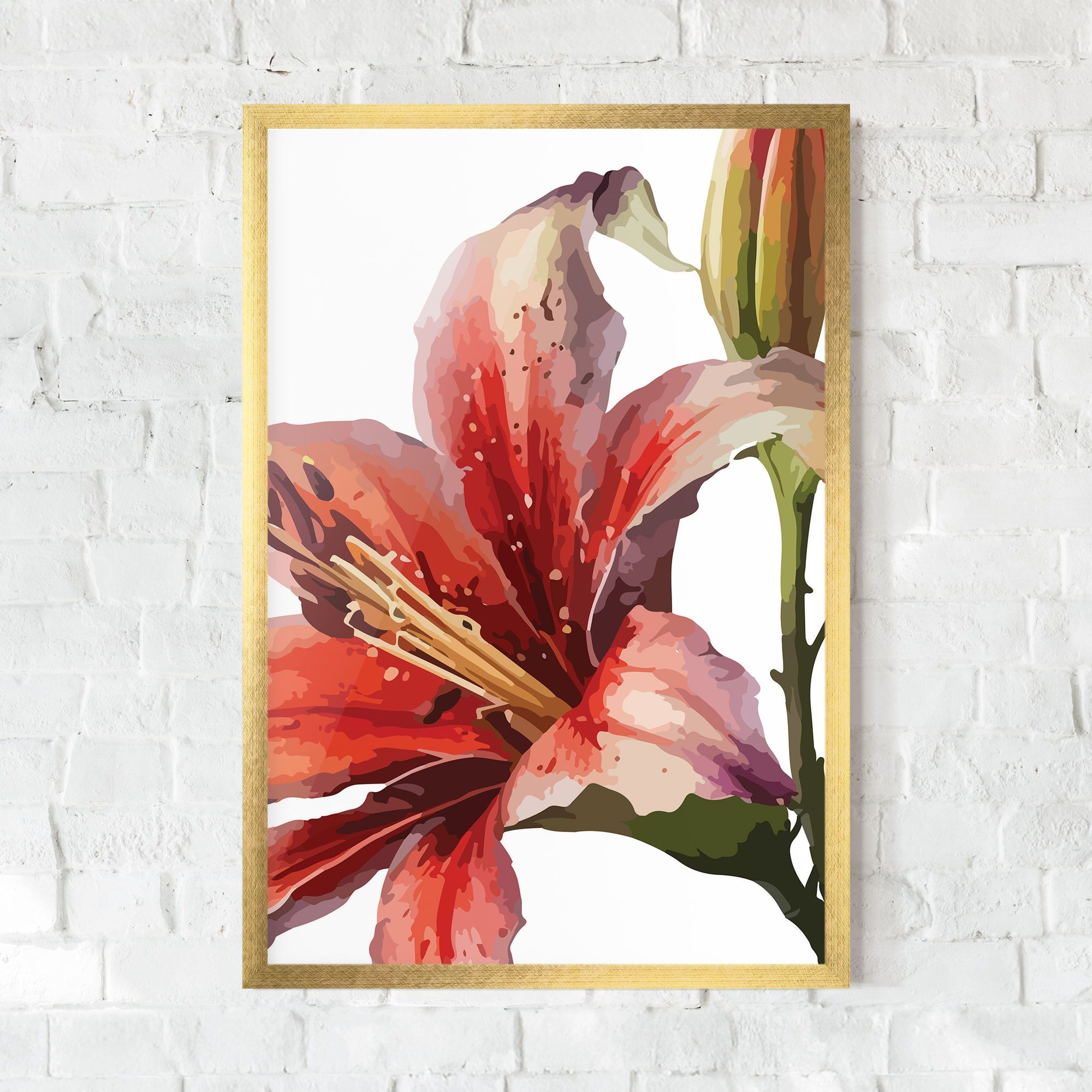 Pretty Red Purple Lily mockup 0