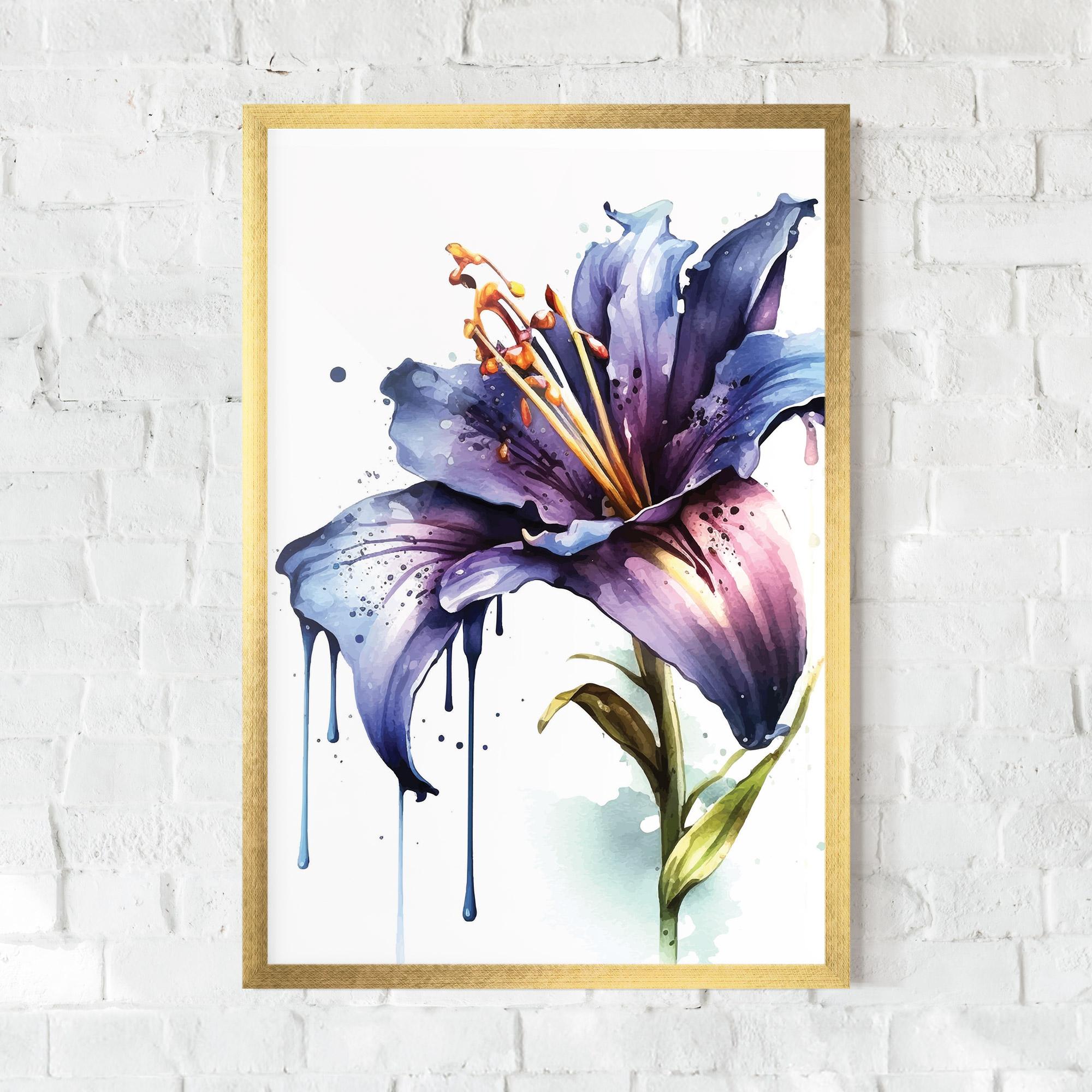 Poster Înrămat Purple Orange Lily mockup 0
