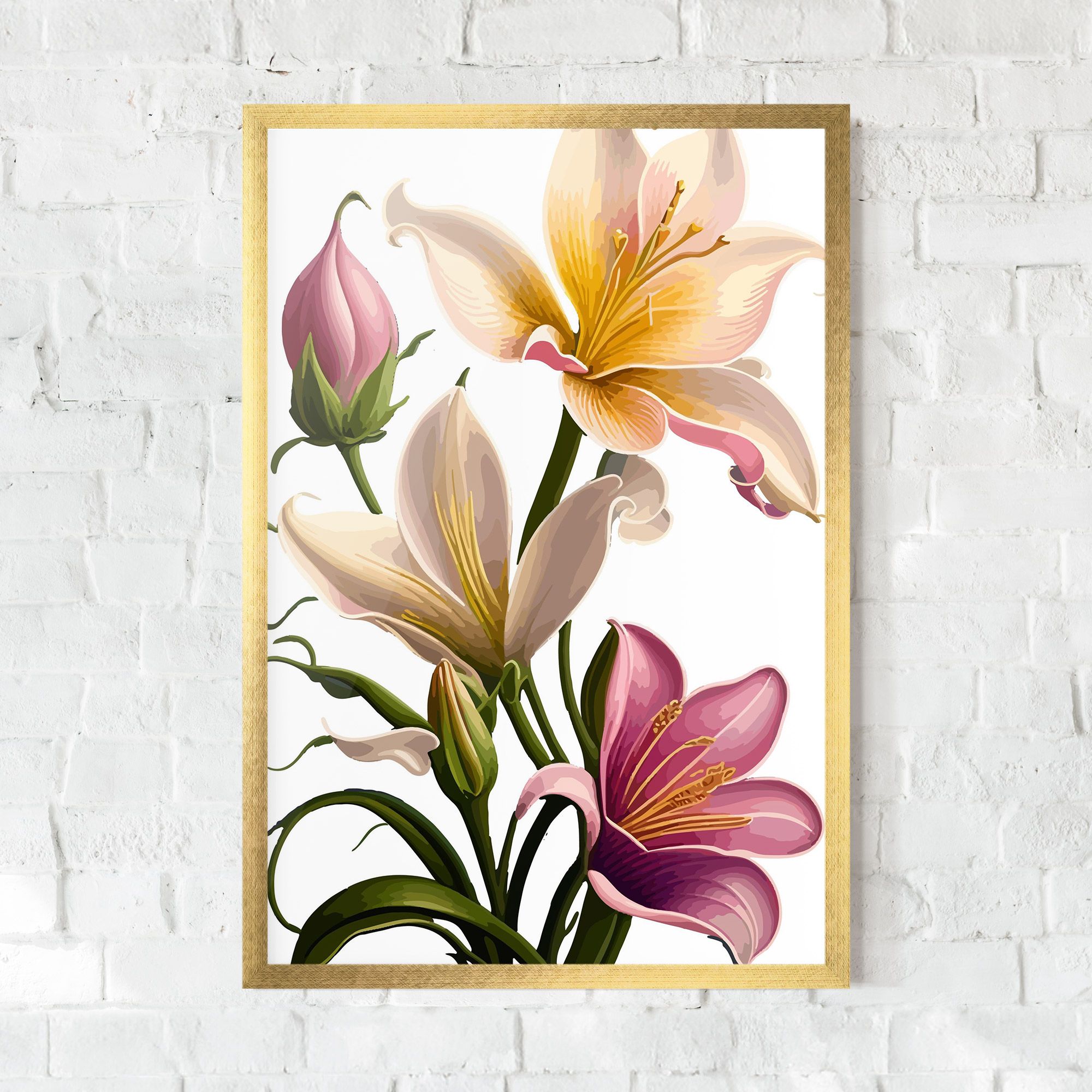 Purple White Lily mockup 0
