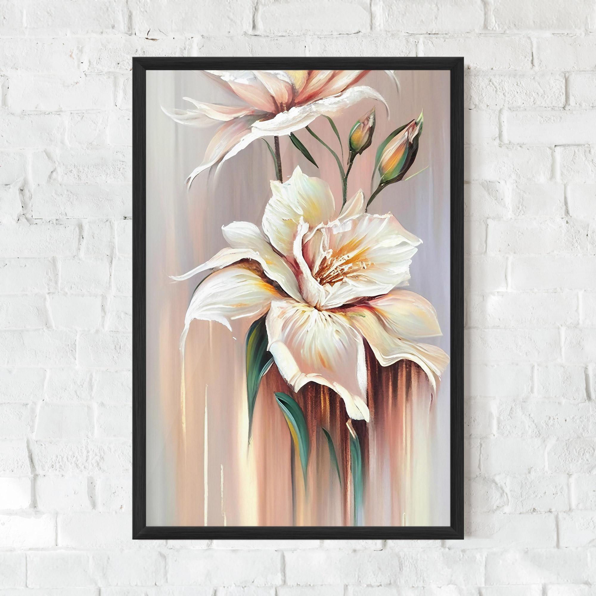 Poster Înrămat Abstract Lily Painting mockup 0