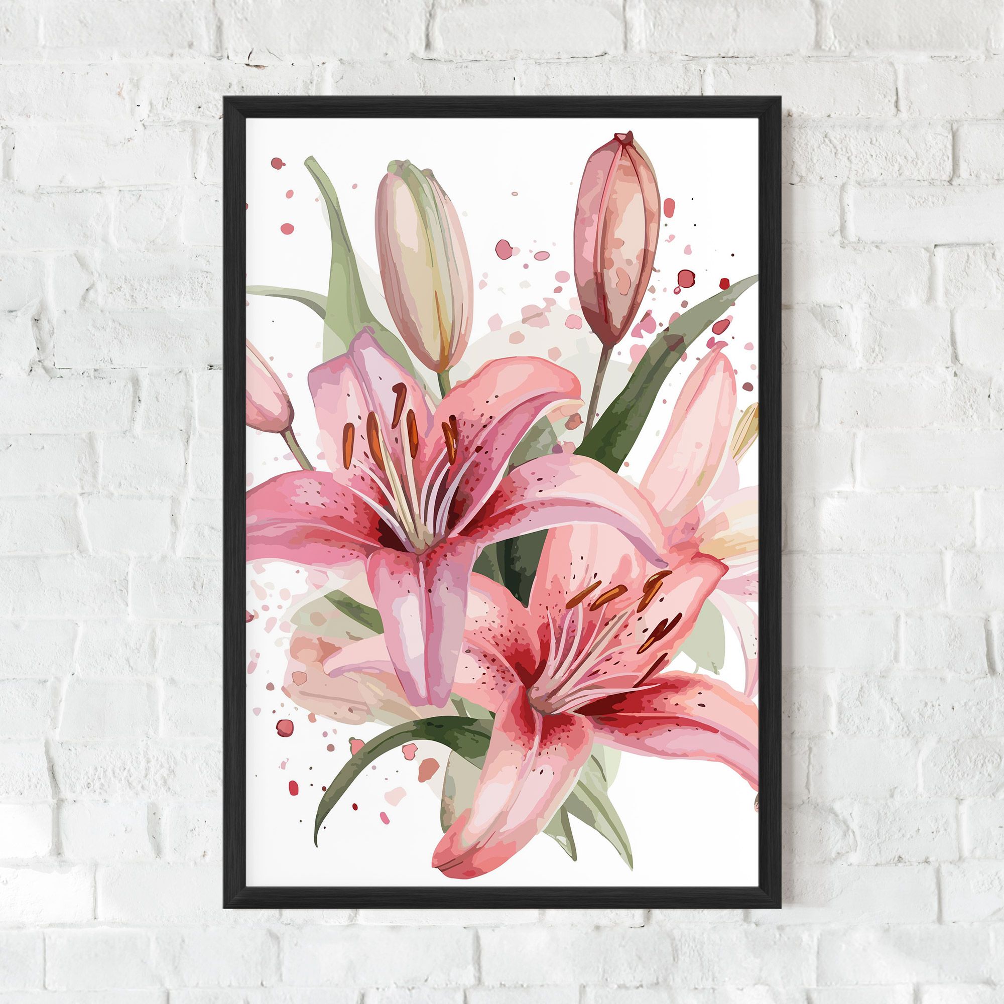 Beautiful Pink Lily mockup 0