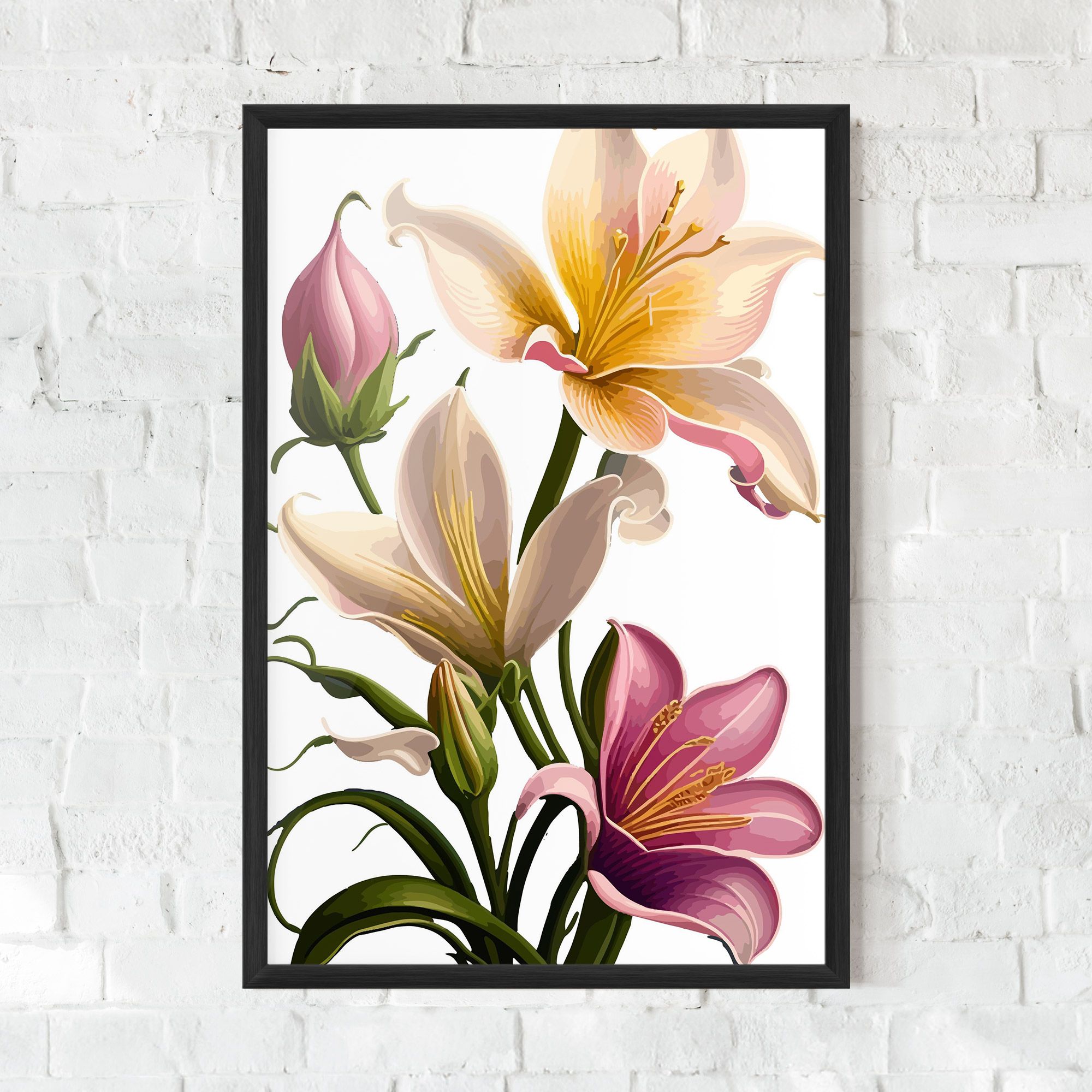 Purple White Lily mockup 0