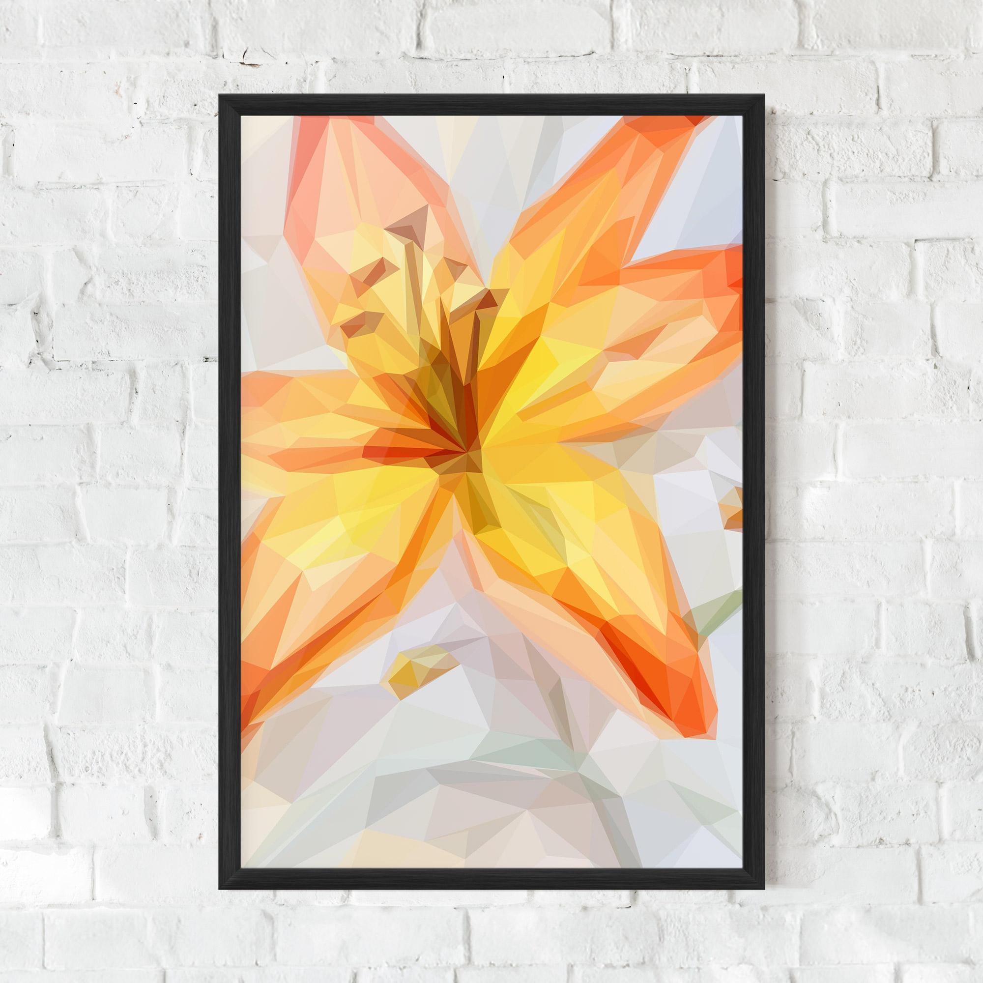 Poster Înrămat Yellow Orange Lily mockup 0