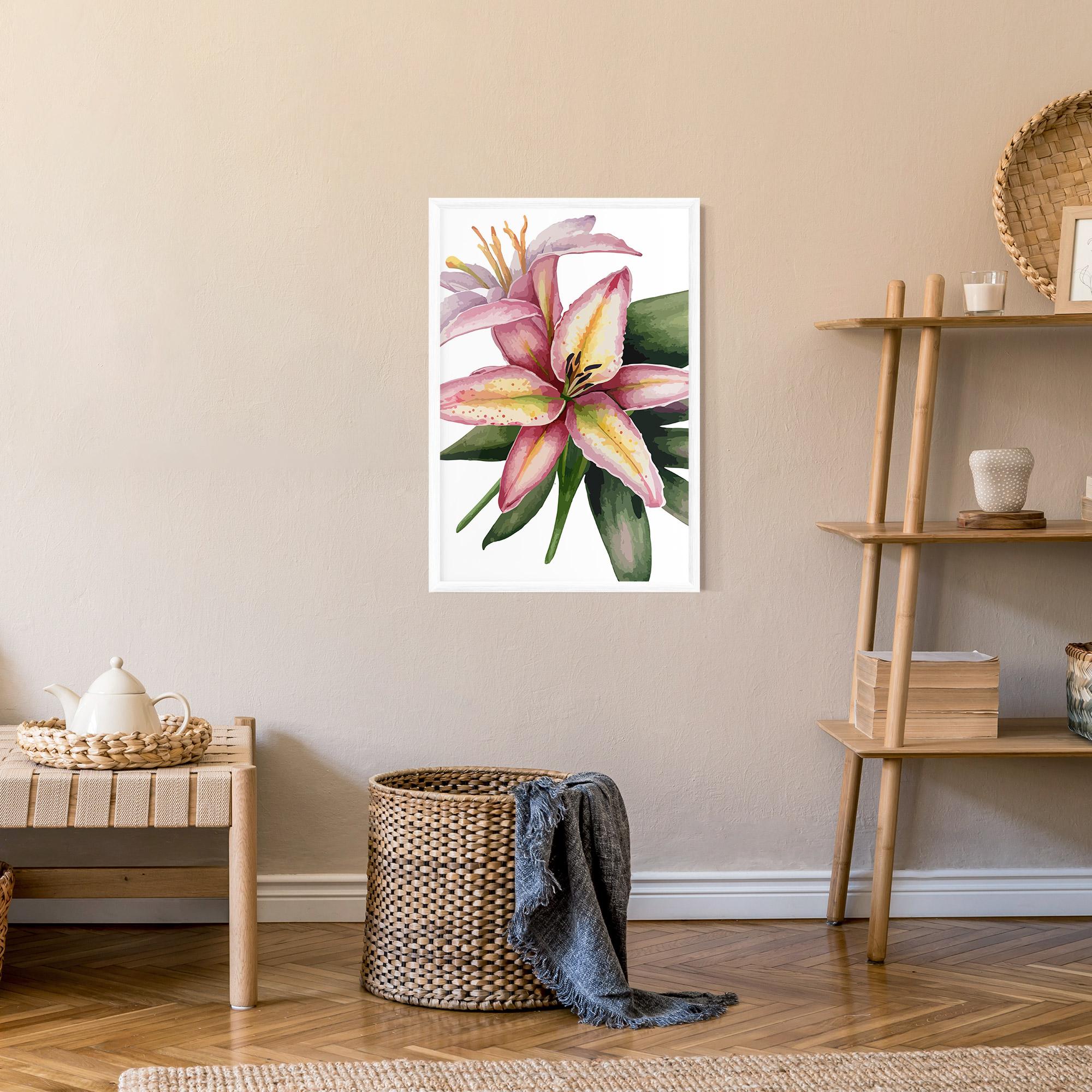 Poster Înrămat Lily Pretty Pink mockup 9