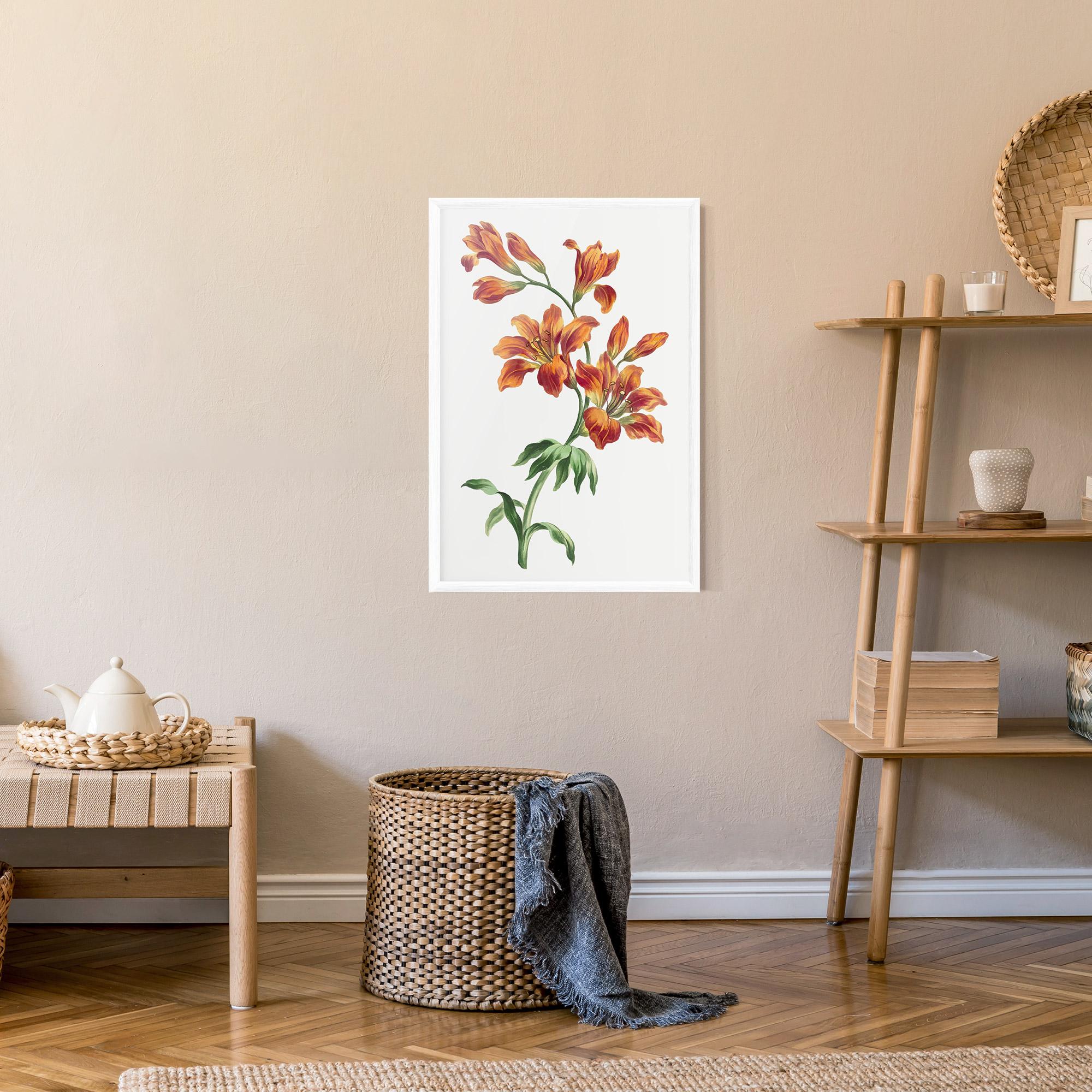 Poster Înrămat Orange Painted Lily mockup 9