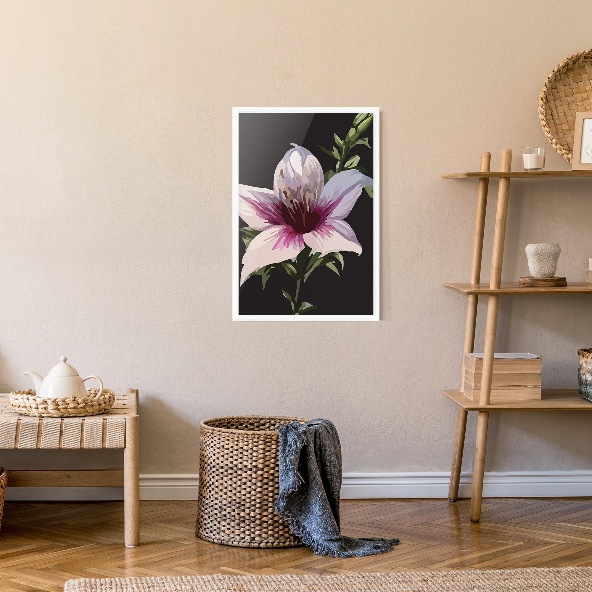 Poster Înrămat Pink Pretty Lily mockup 9