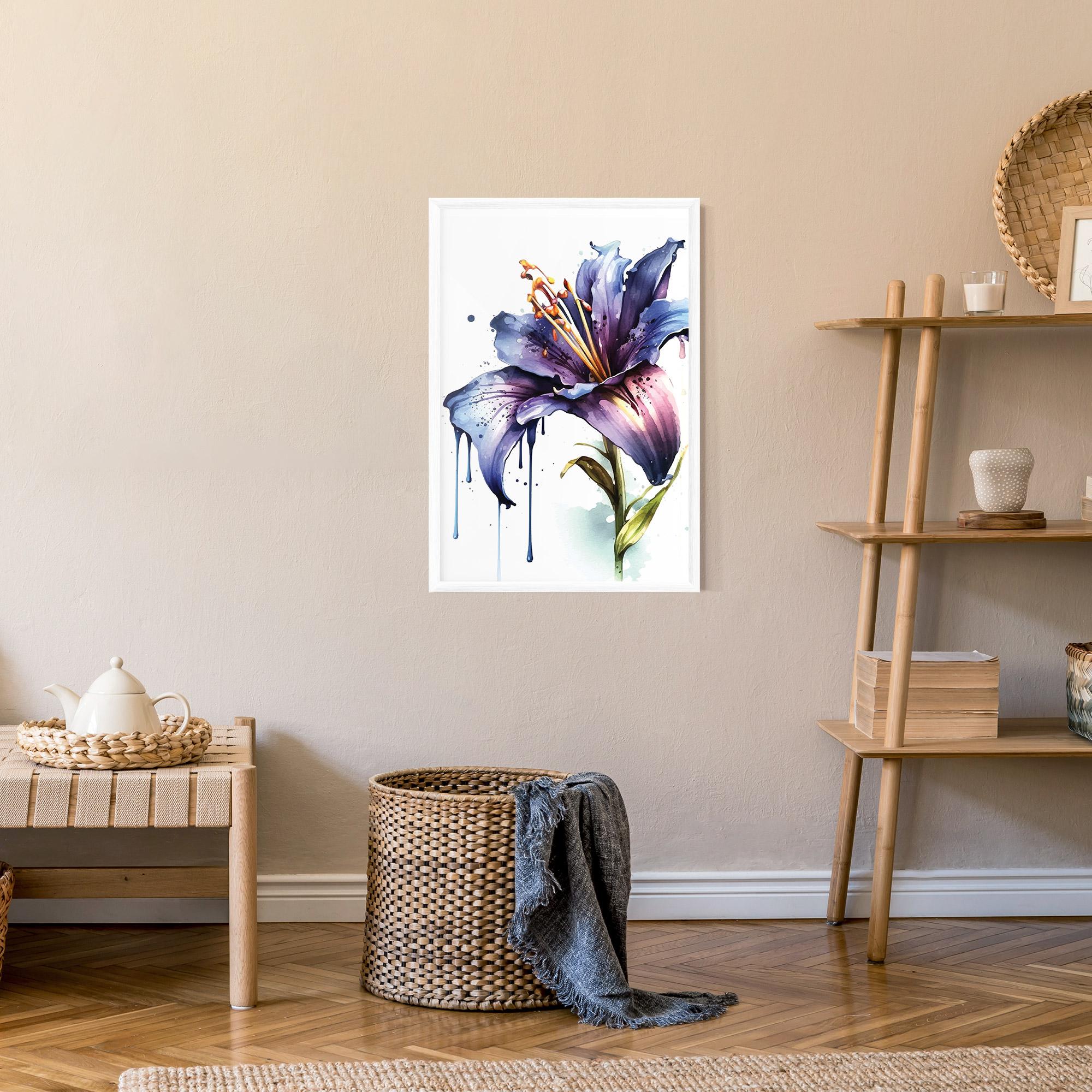 Poster Înrămat Purple Orange Lily mockup 9