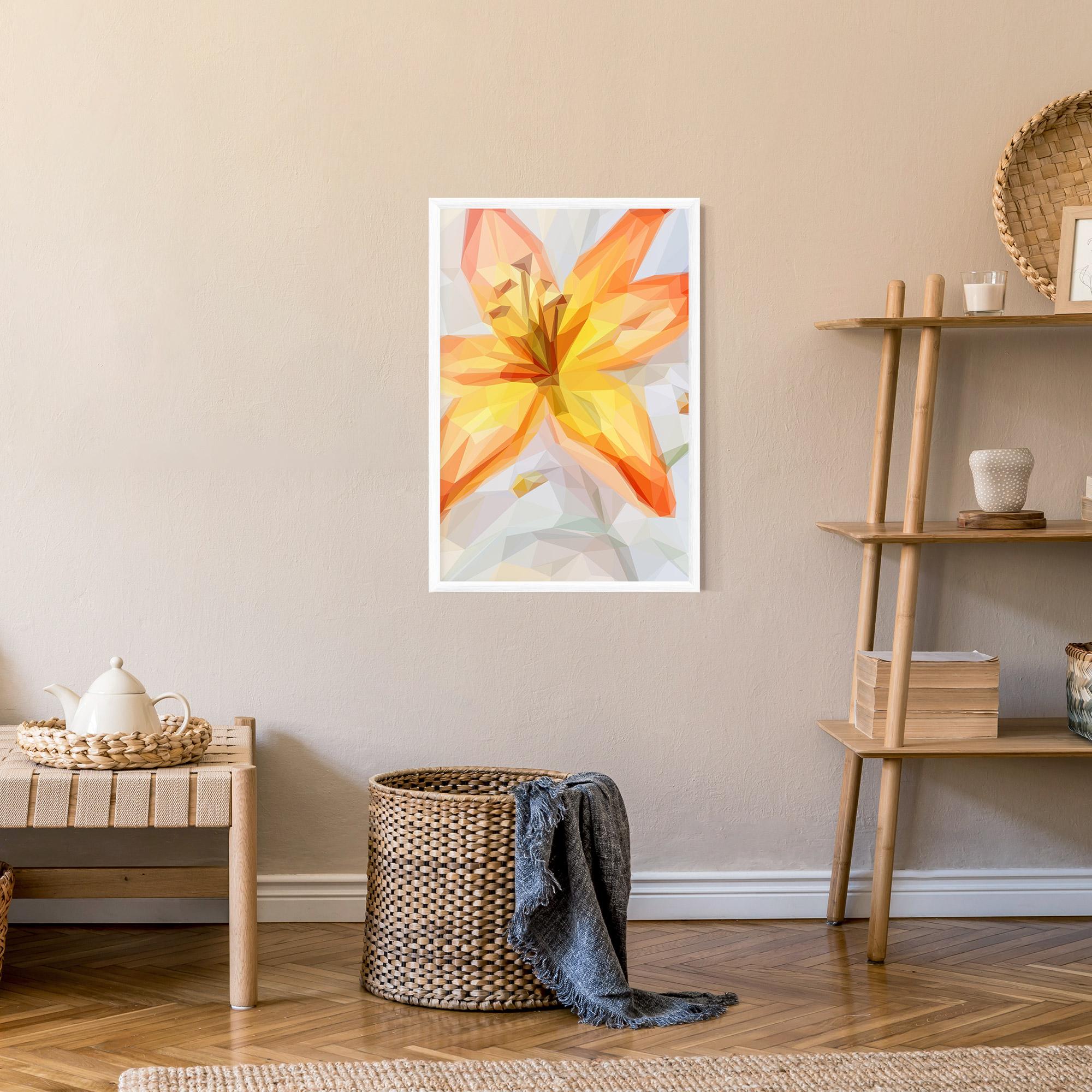 Poster Înrămat Yellow Orange Lily mockup 9