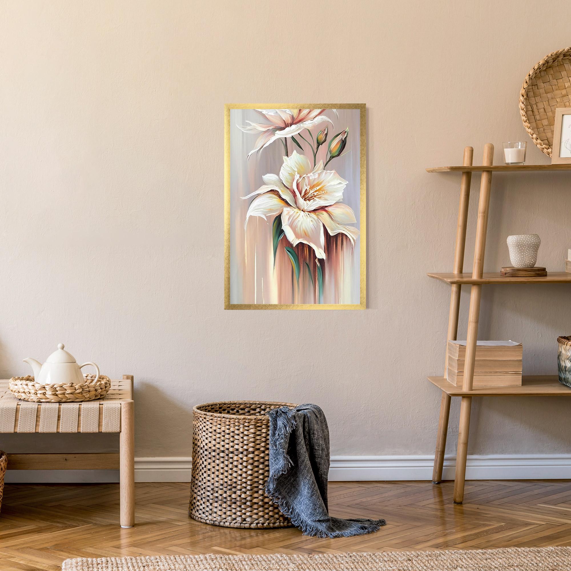 Poster Înrămat Abstract Lily Painting mockup 9