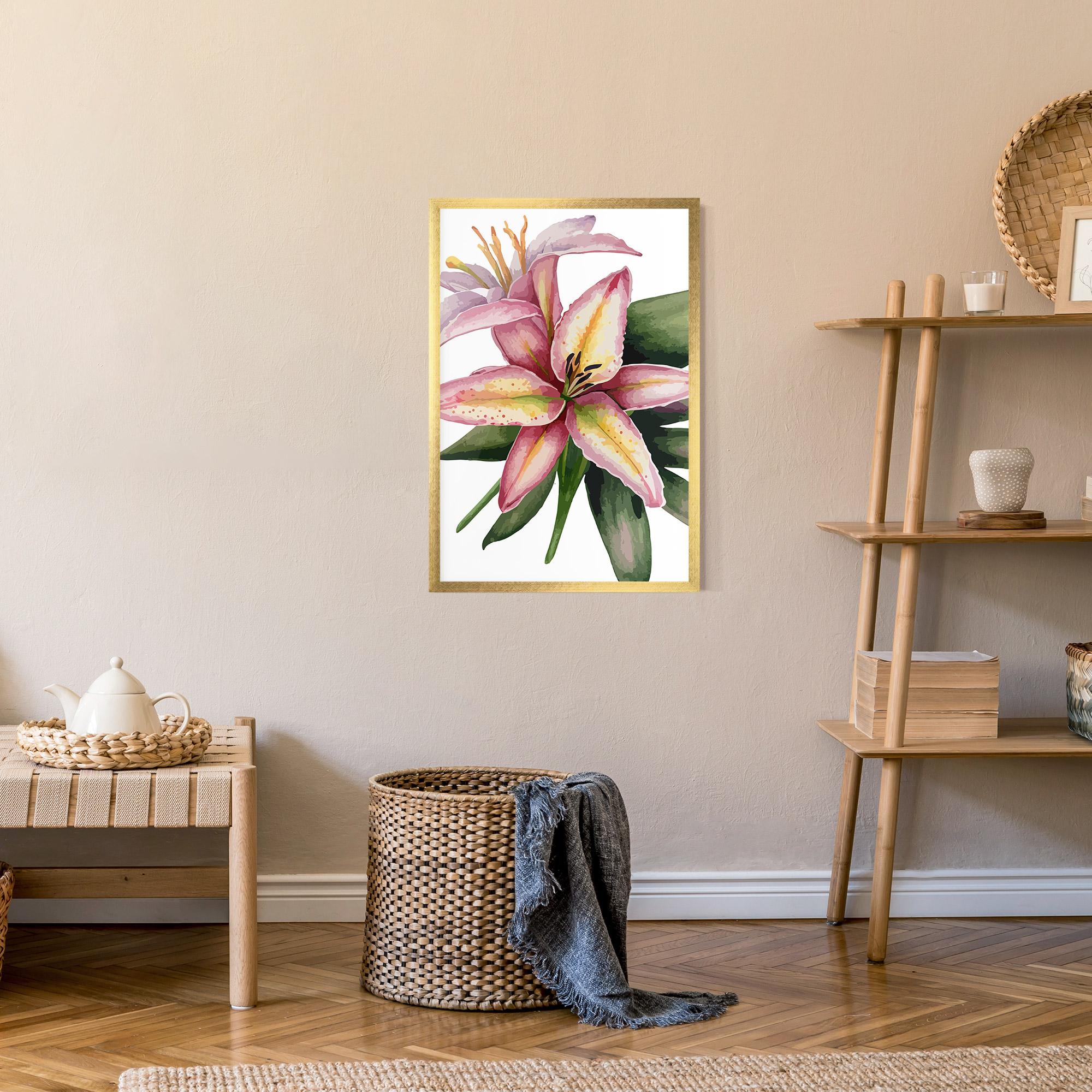 Poster Înrămat Lily Pretty Pink mockup 9