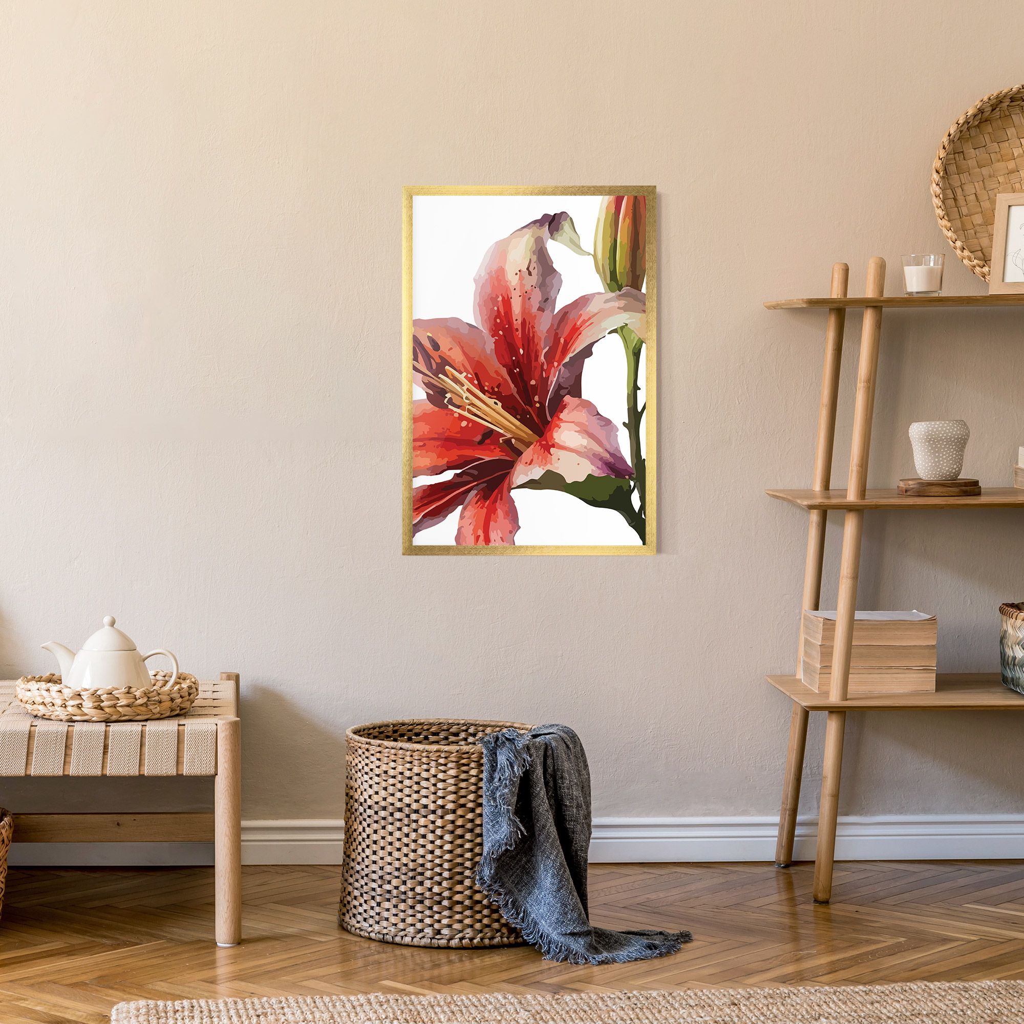 Pretty Red Purple Lily mockup 9