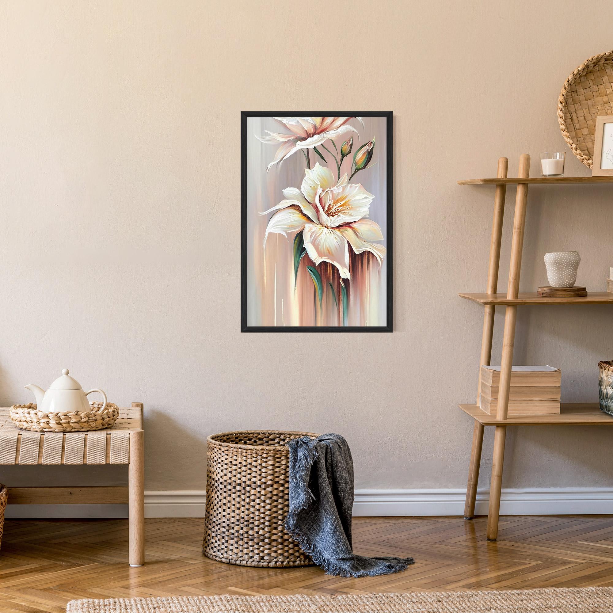 Poster Înrămat Abstract Lily Painting mockup 9