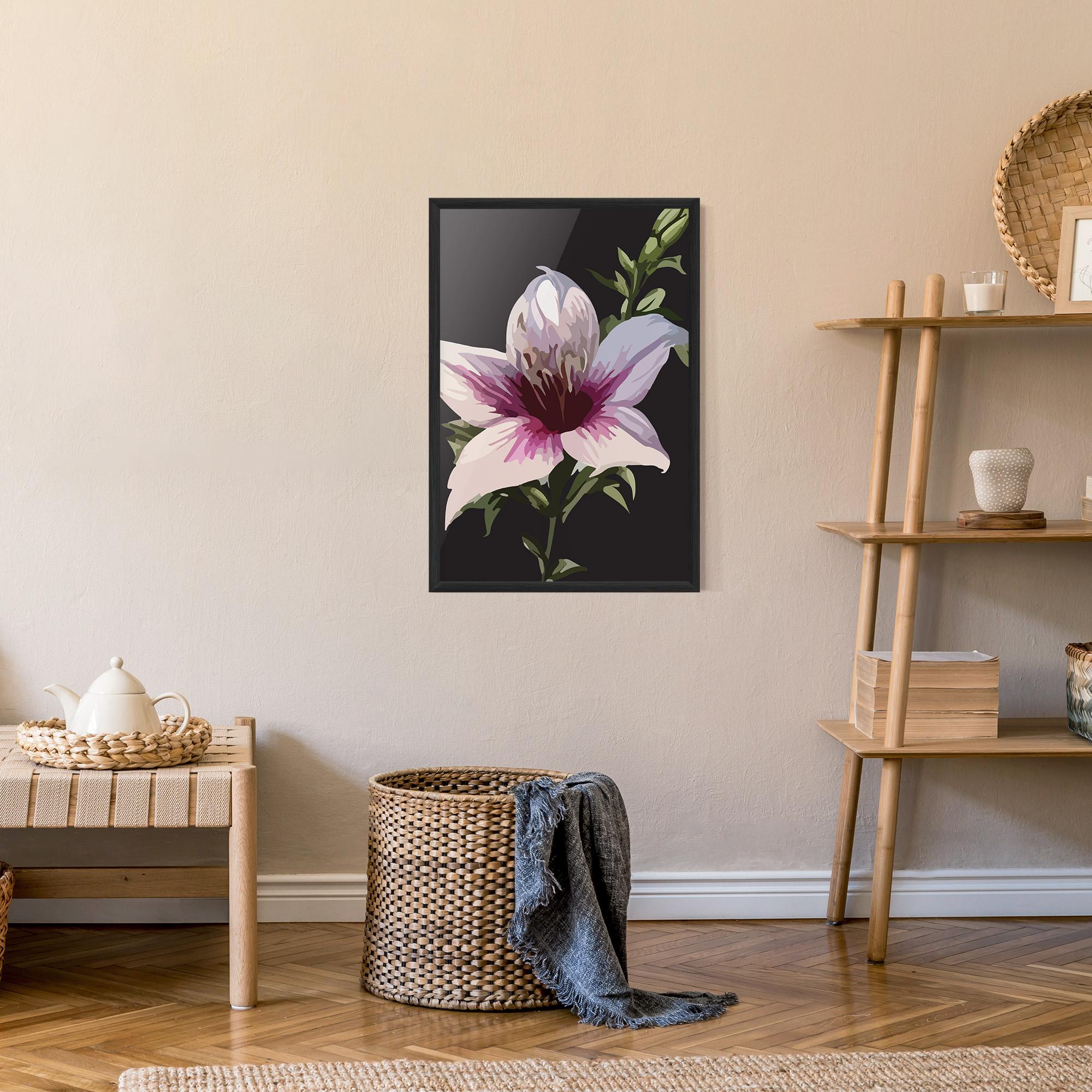 Poster Înrămat Pink Pretty Lily mockup 9