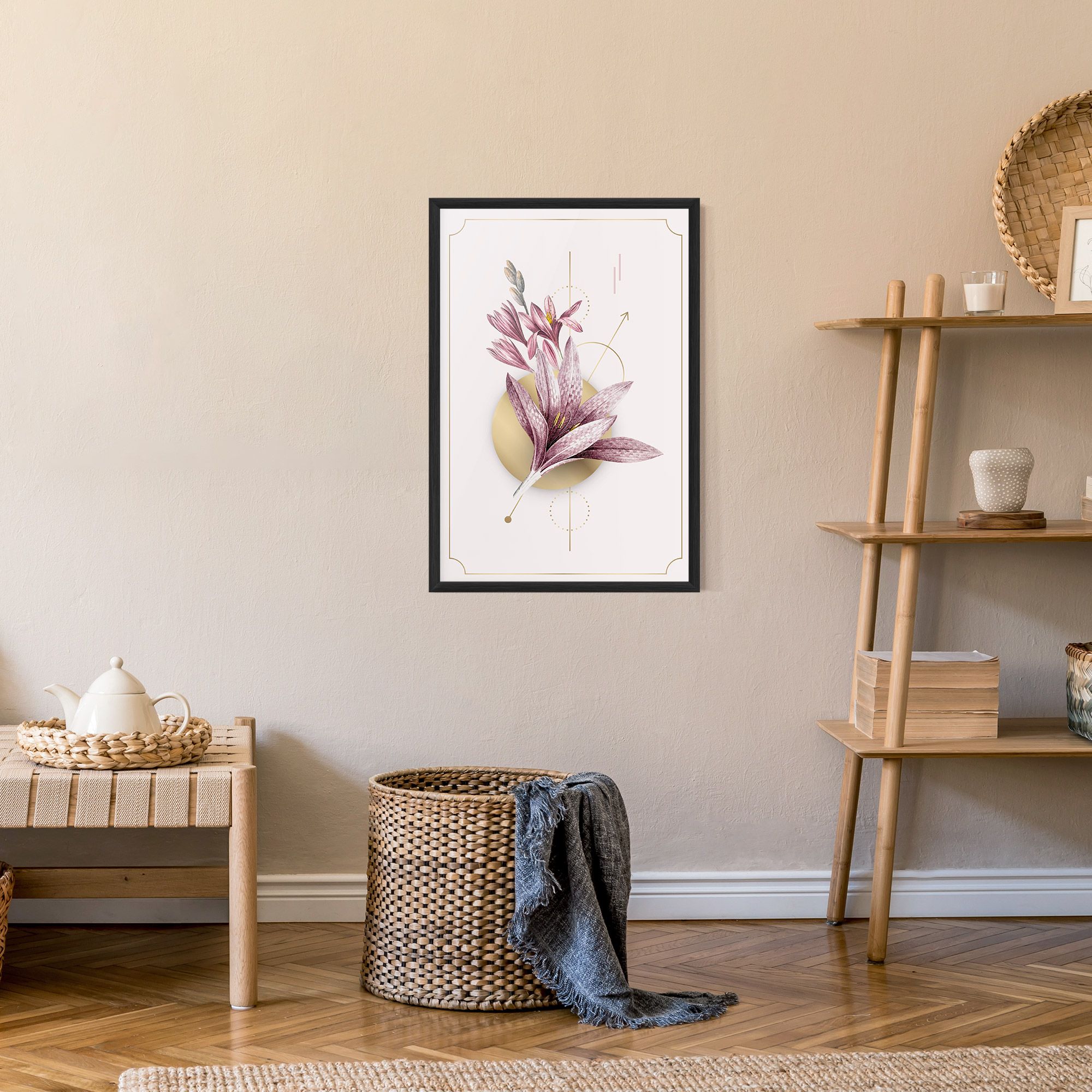 Purple Gold Lily mockup 9