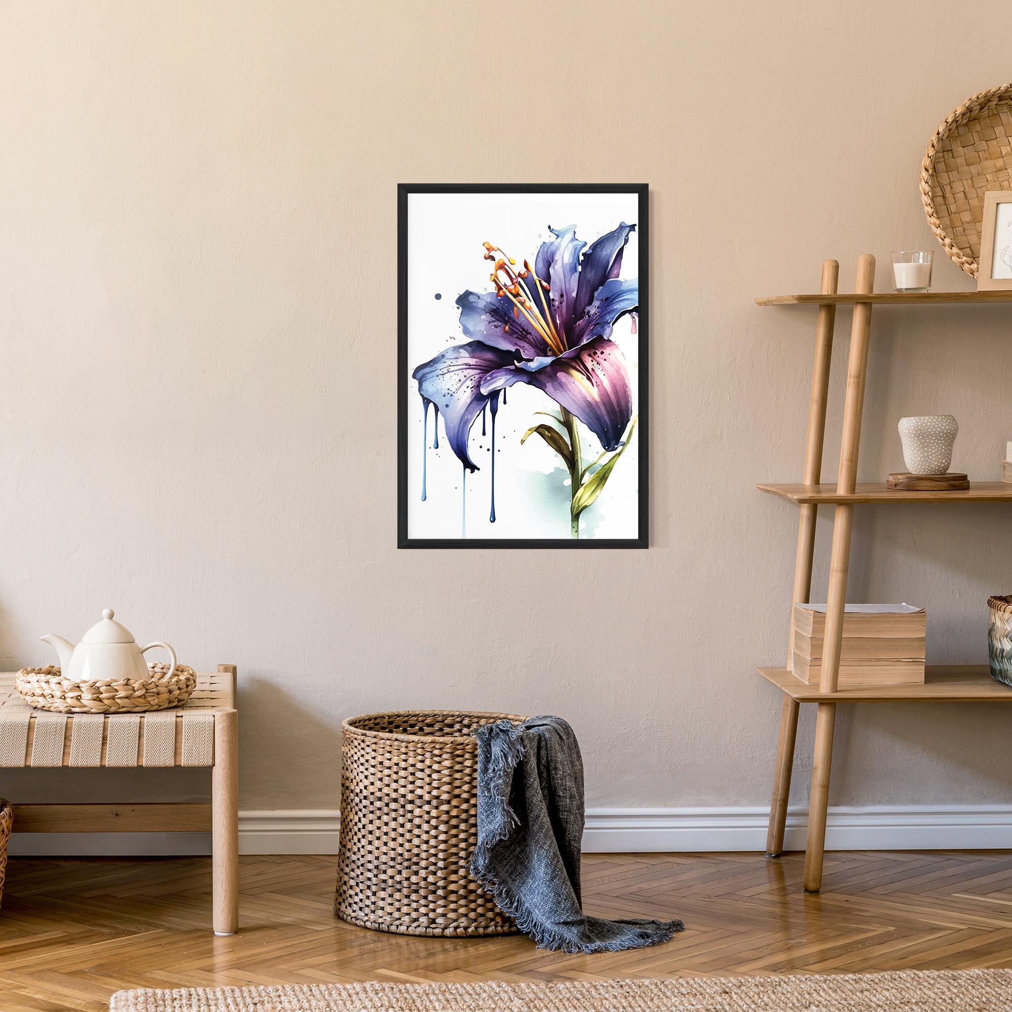 Poster Înrămat Purple Orange Lily mockup 9