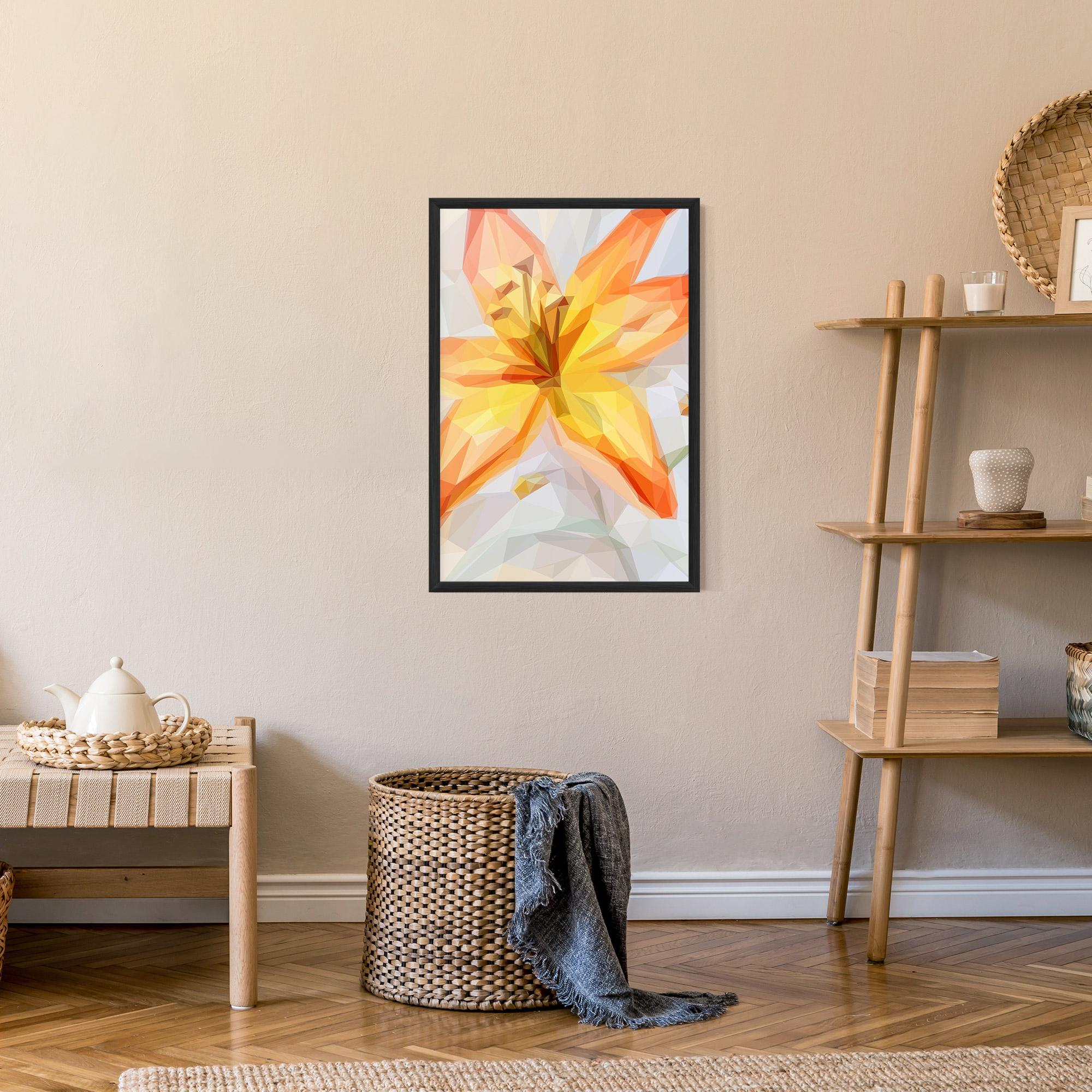 Poster Înrămat Yellow Orange Lily mockup 9