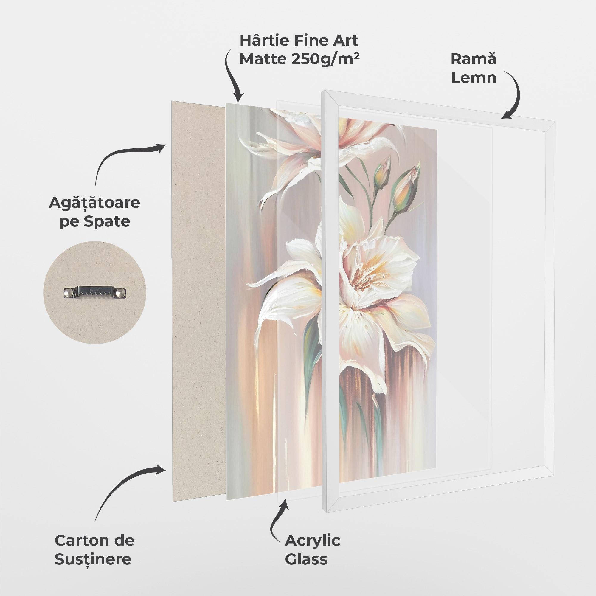 Poster Înrămat Abstract Lily Painting mockup 1