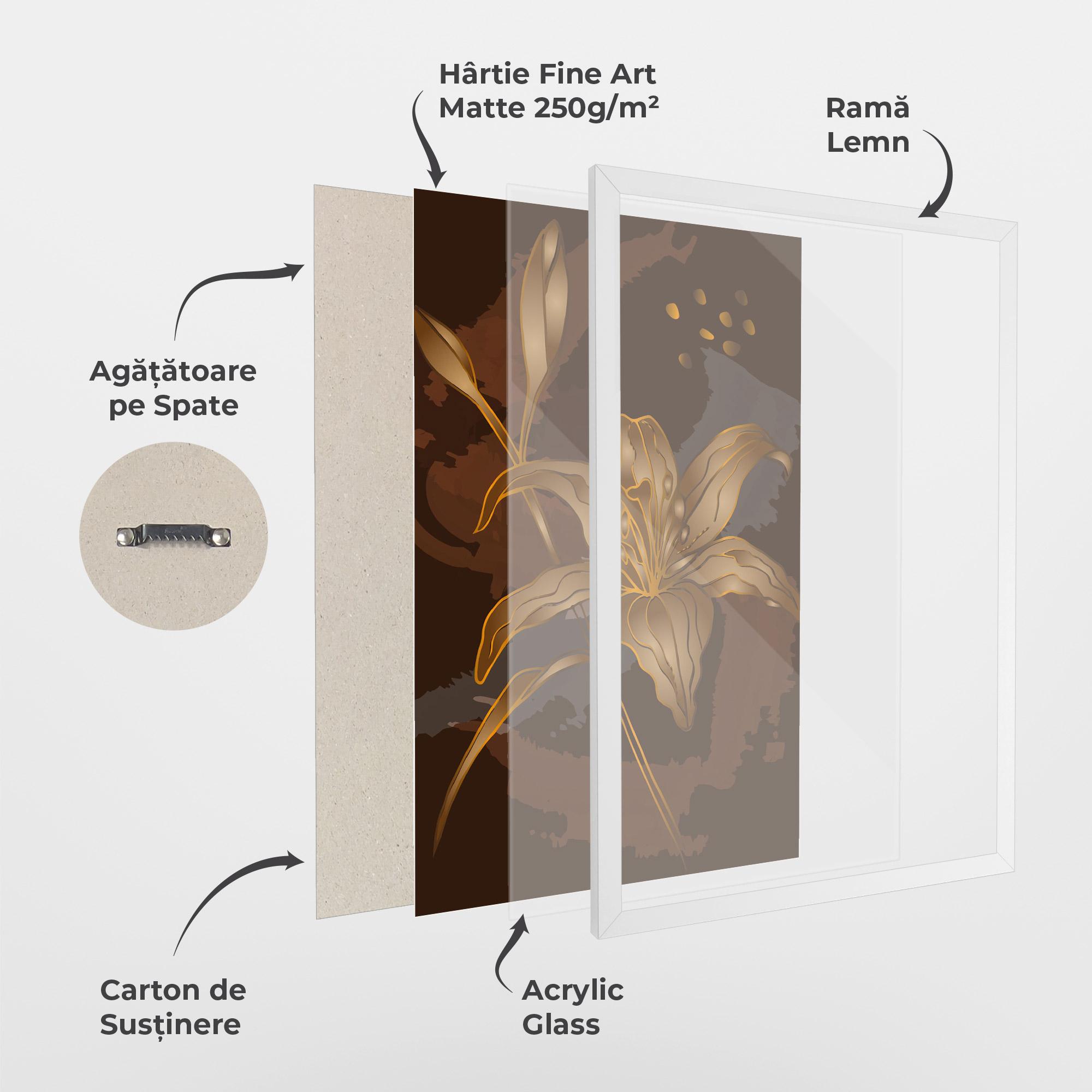 Poster Înrămat Gold Brown Lily mockup 1