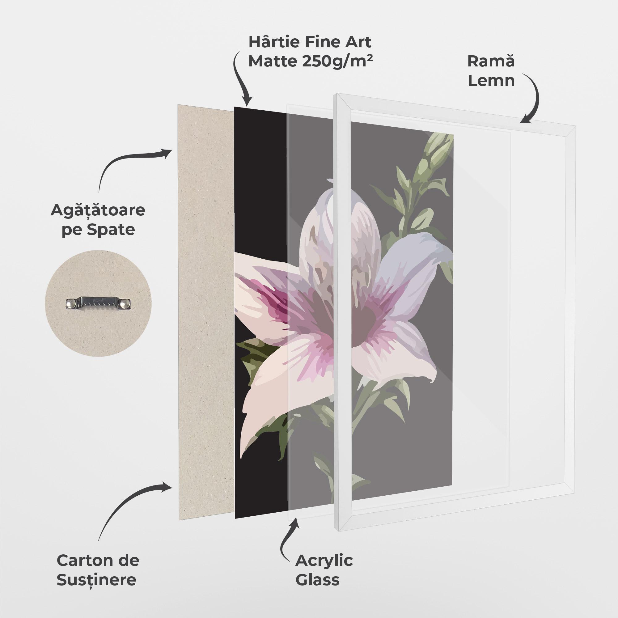 Poster Înrămat Pink Pretty Lily mockup 1