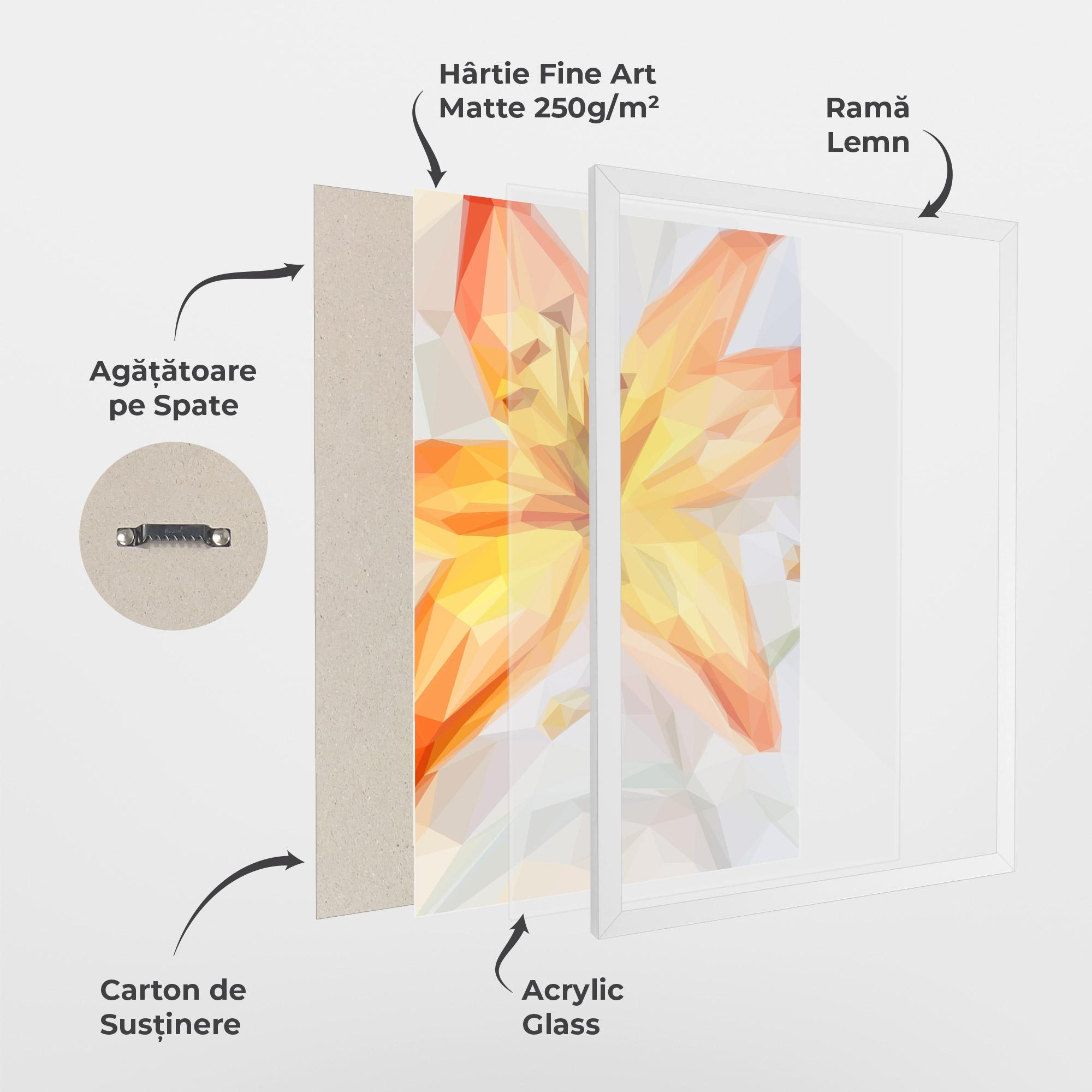 Poster Înrămat Yellow Orange Lily mockup 1
