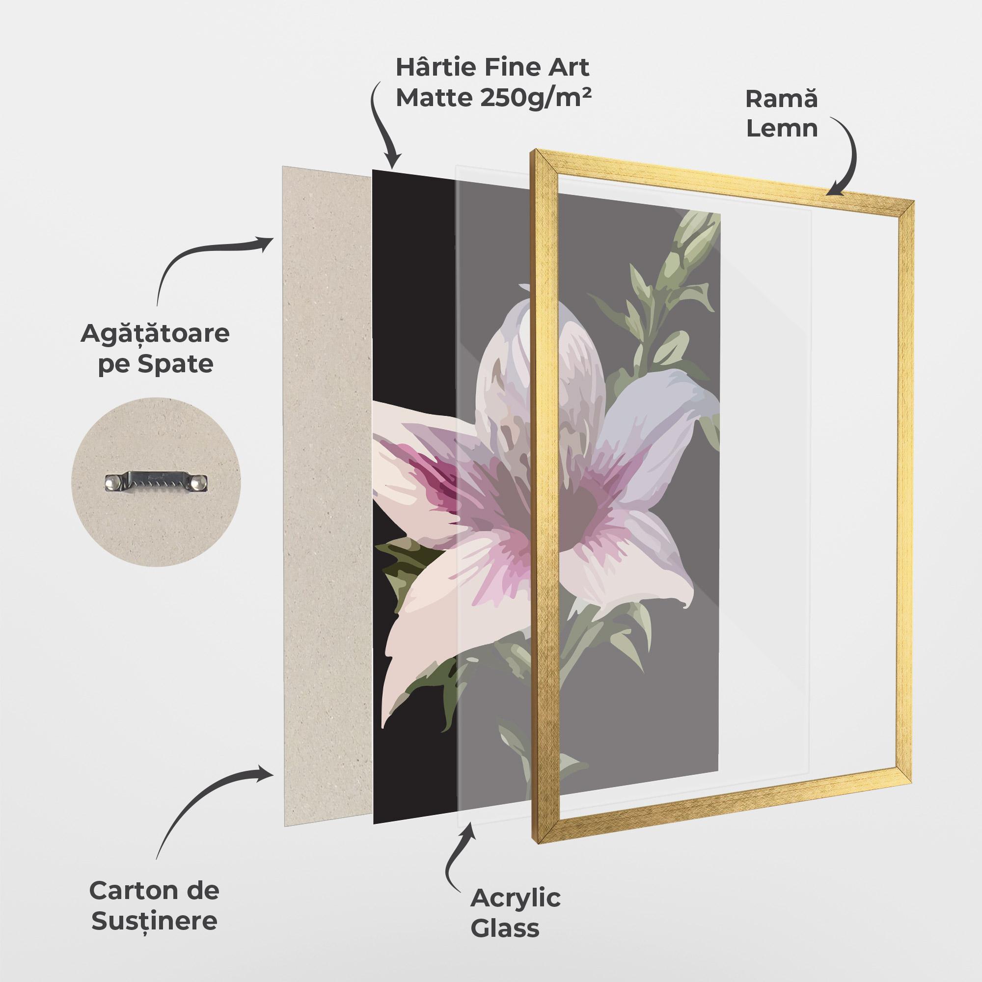 Poster Înrămat Pink Pretty Lily mockup 1