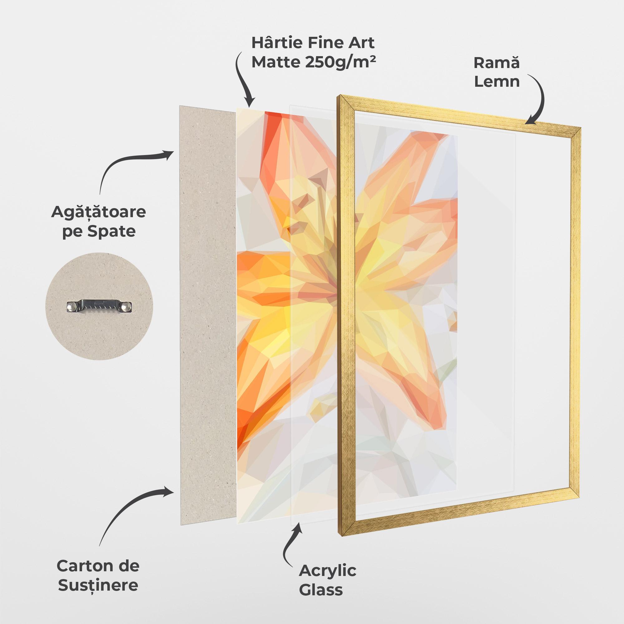 Poster Înrămat Yellow Orange Lily mockup 1