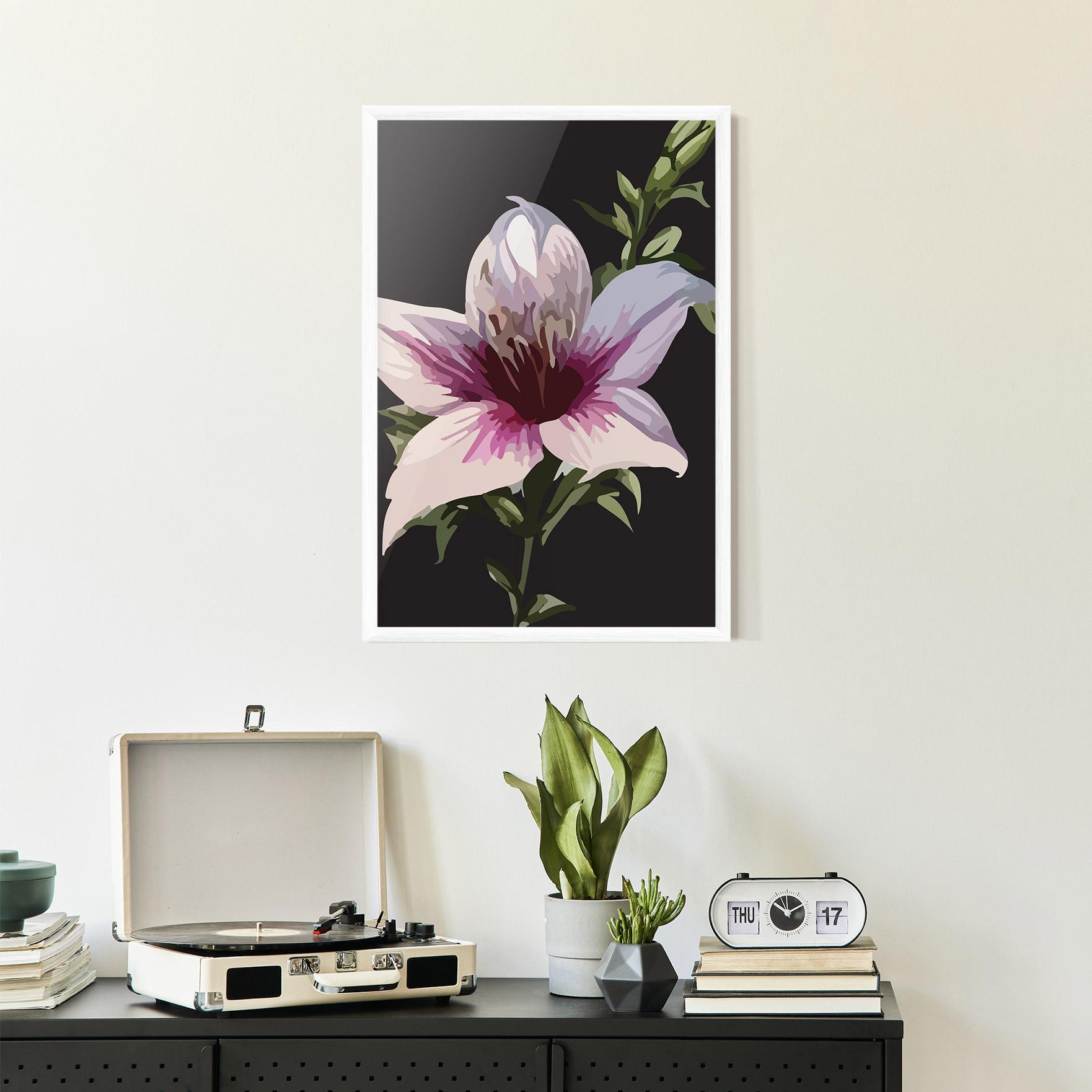 Poster Înrămat Pink Pretty Lily mockup 2
