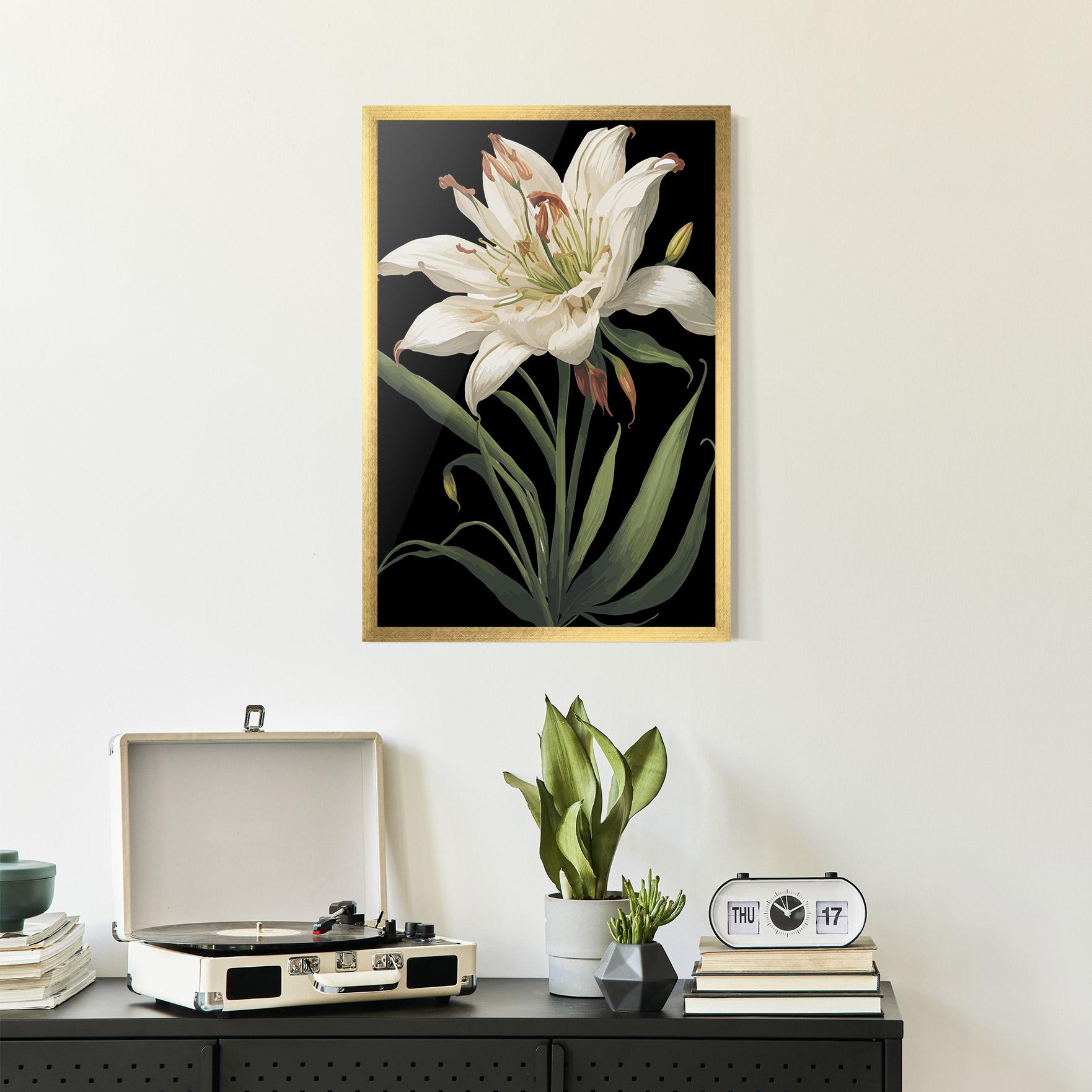 Poster Înrămat Columbia White Lily mockup 2