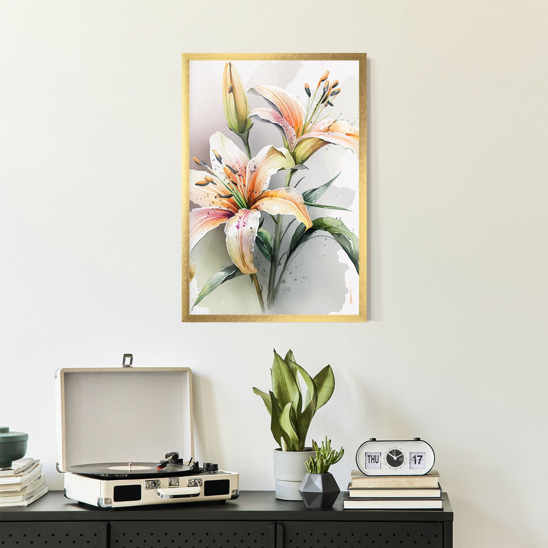 White Orange Lily mockup 2