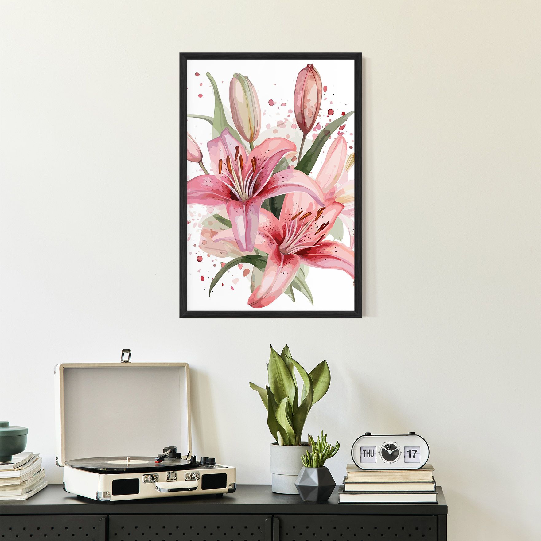 Beautiful Pink Lily mockup 2