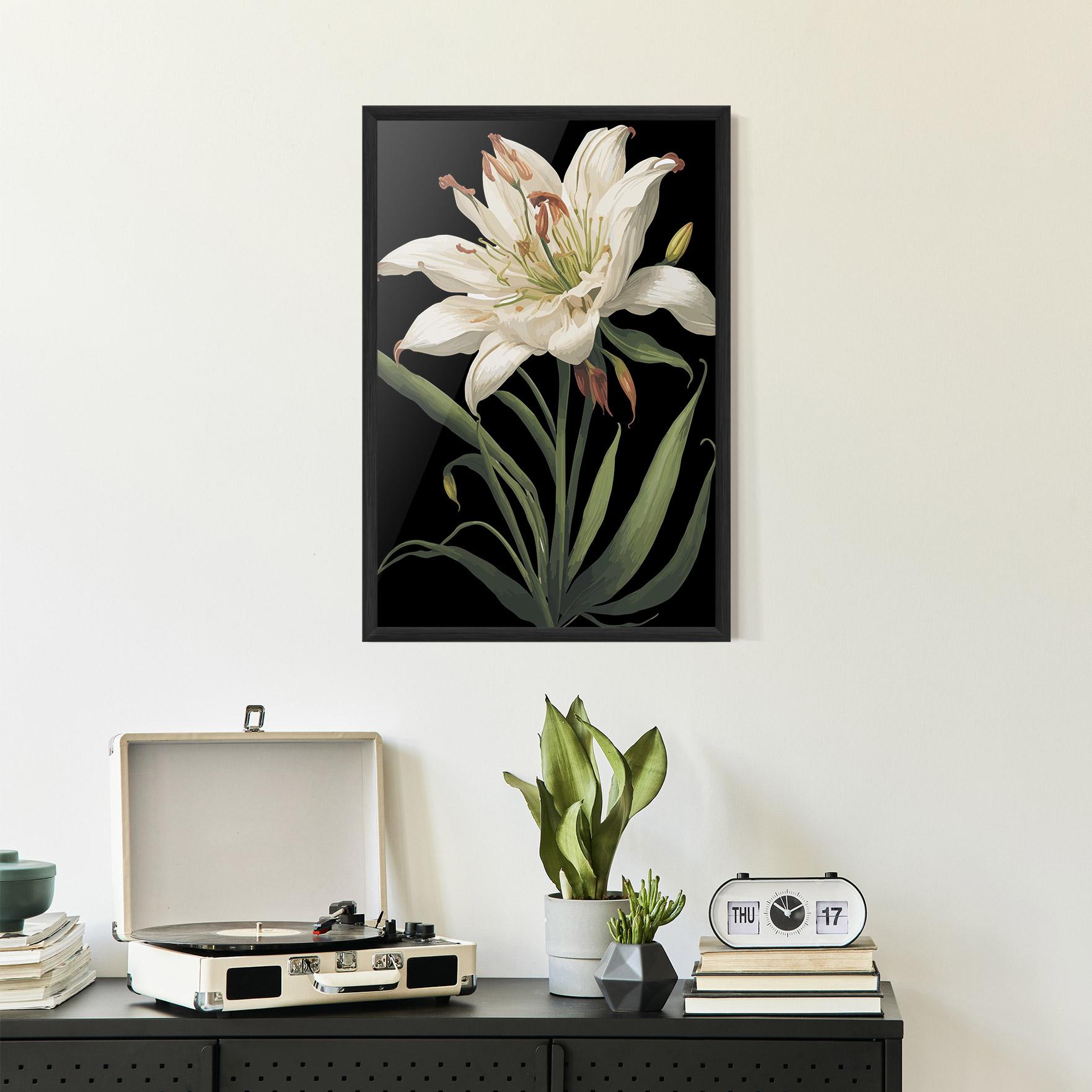 Poster Înrămat Columbia White Lily mockup 2