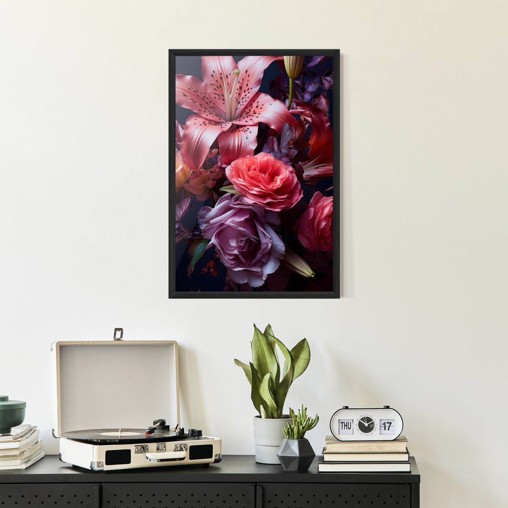 Pink Lily Roses mockup 2