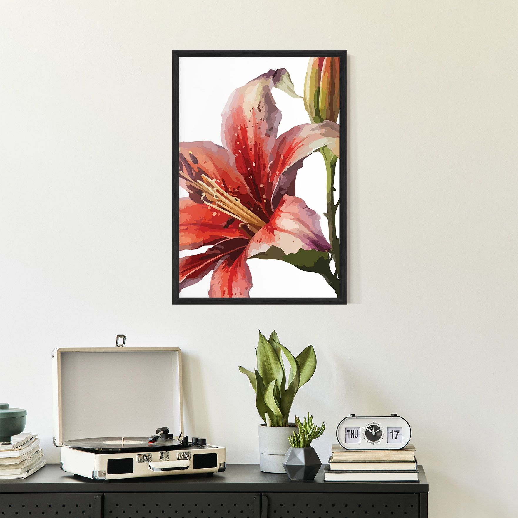 Pretty Red Purple Lily mockup 2