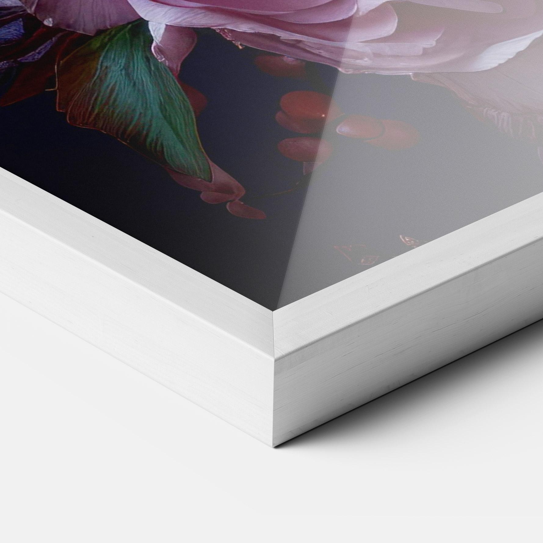 Poster Înrămat Pink Lily Roses mockup 3