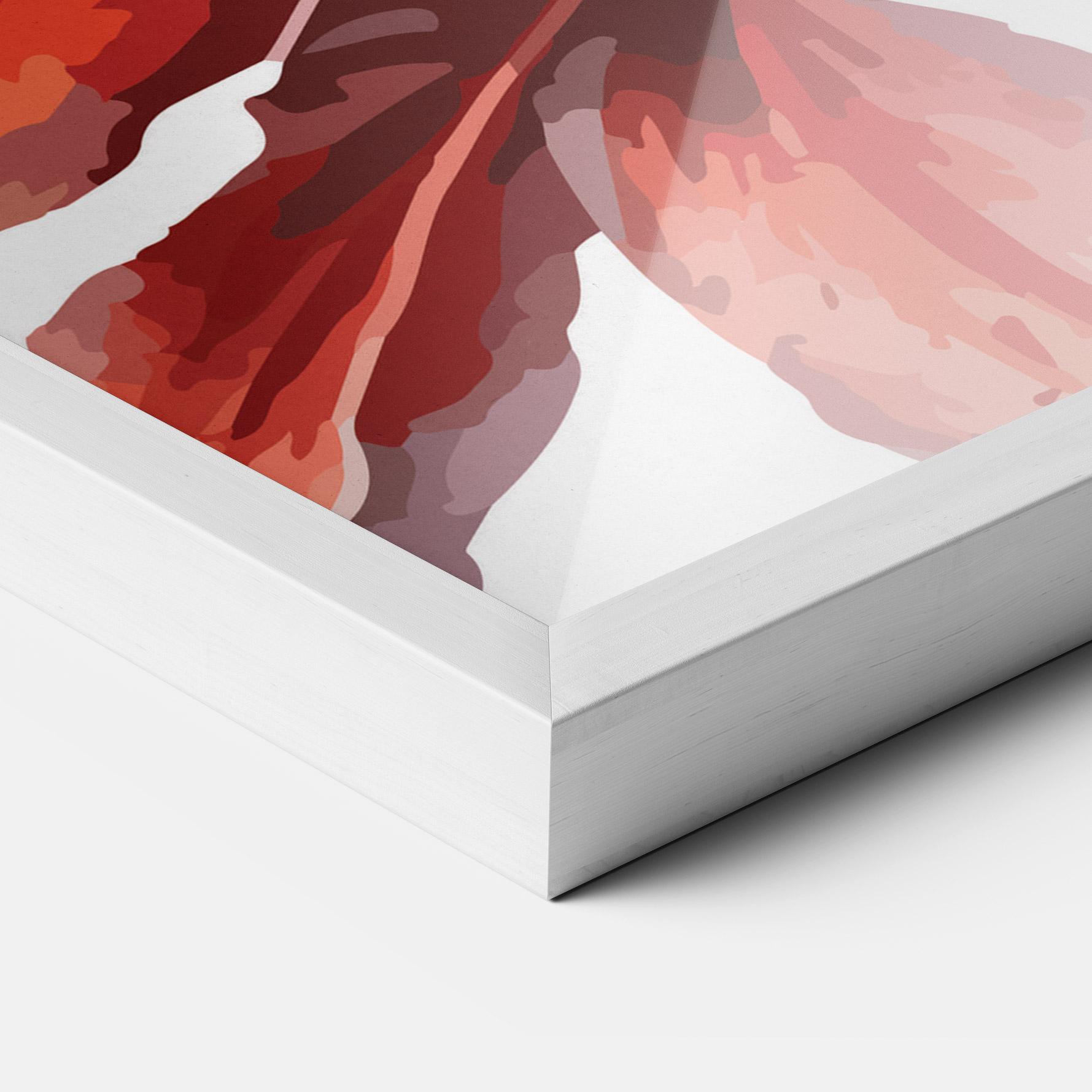 Poster Înrămat Pretty Red Purple Lily mockup 3