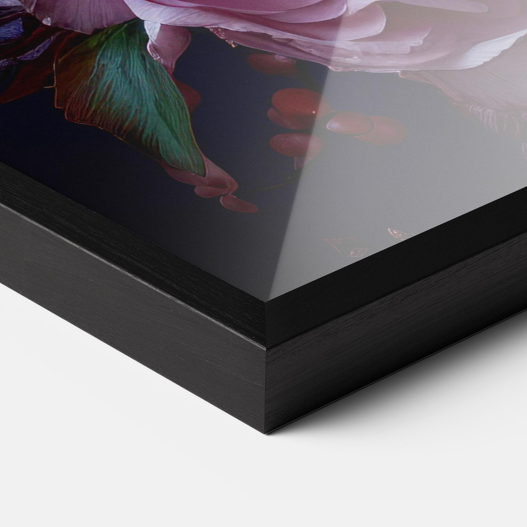 Poster Înrămat Pink Lily Roses mockup 3