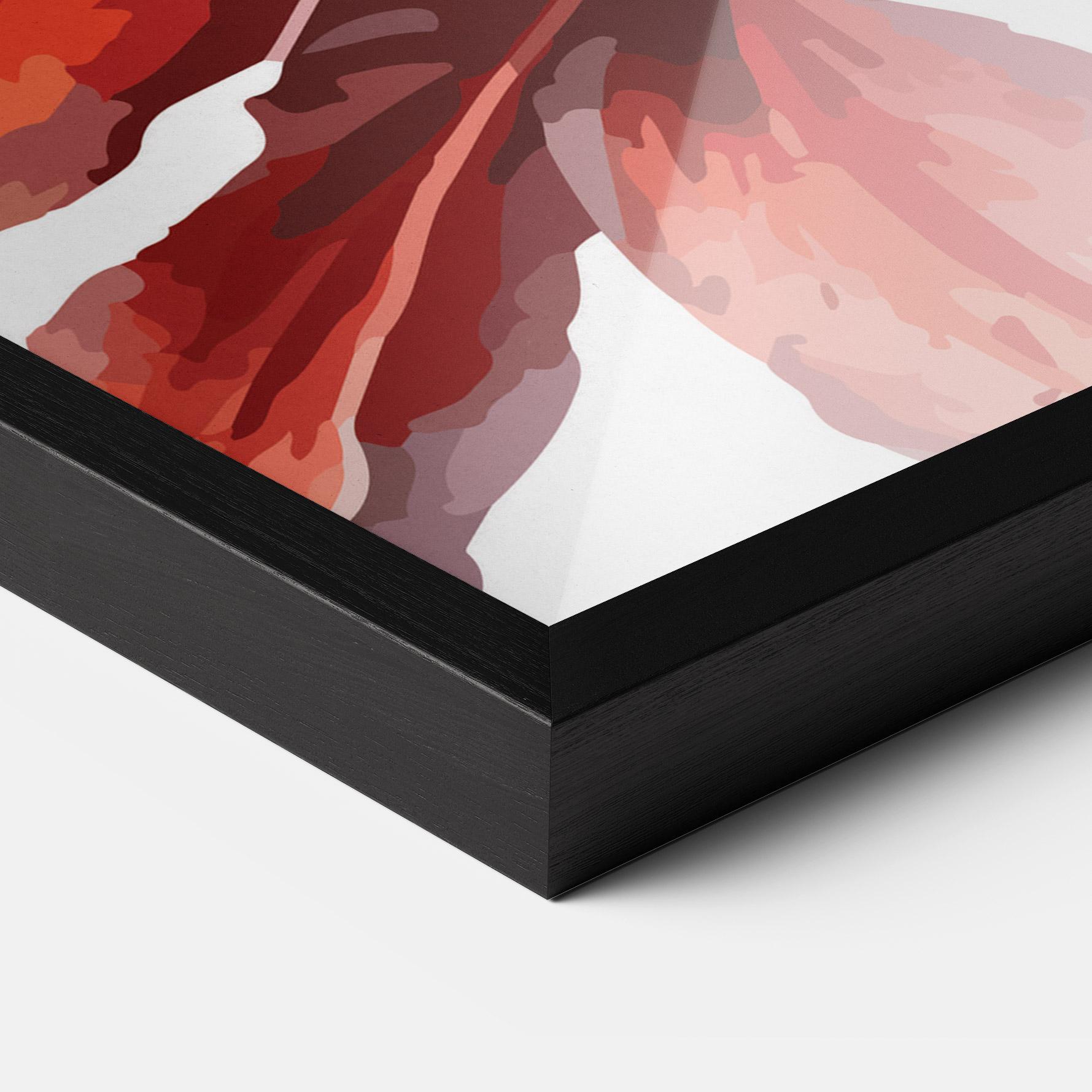 Poster Înrămat Pretty Red Purple Lily mockup 3