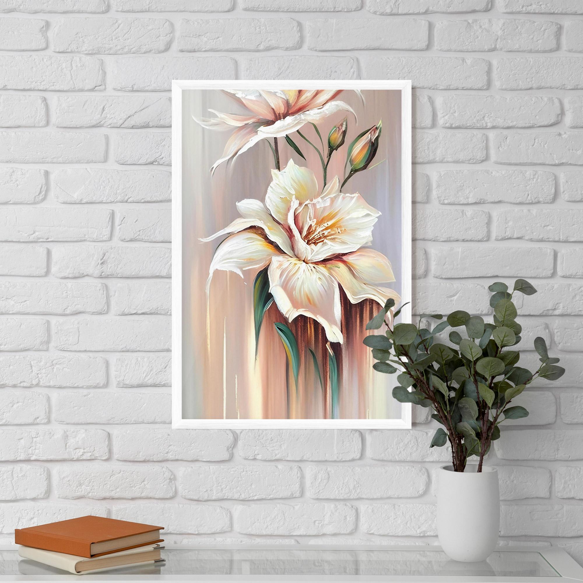 Poster Înrămat Abstract Lily Painting mockup 5