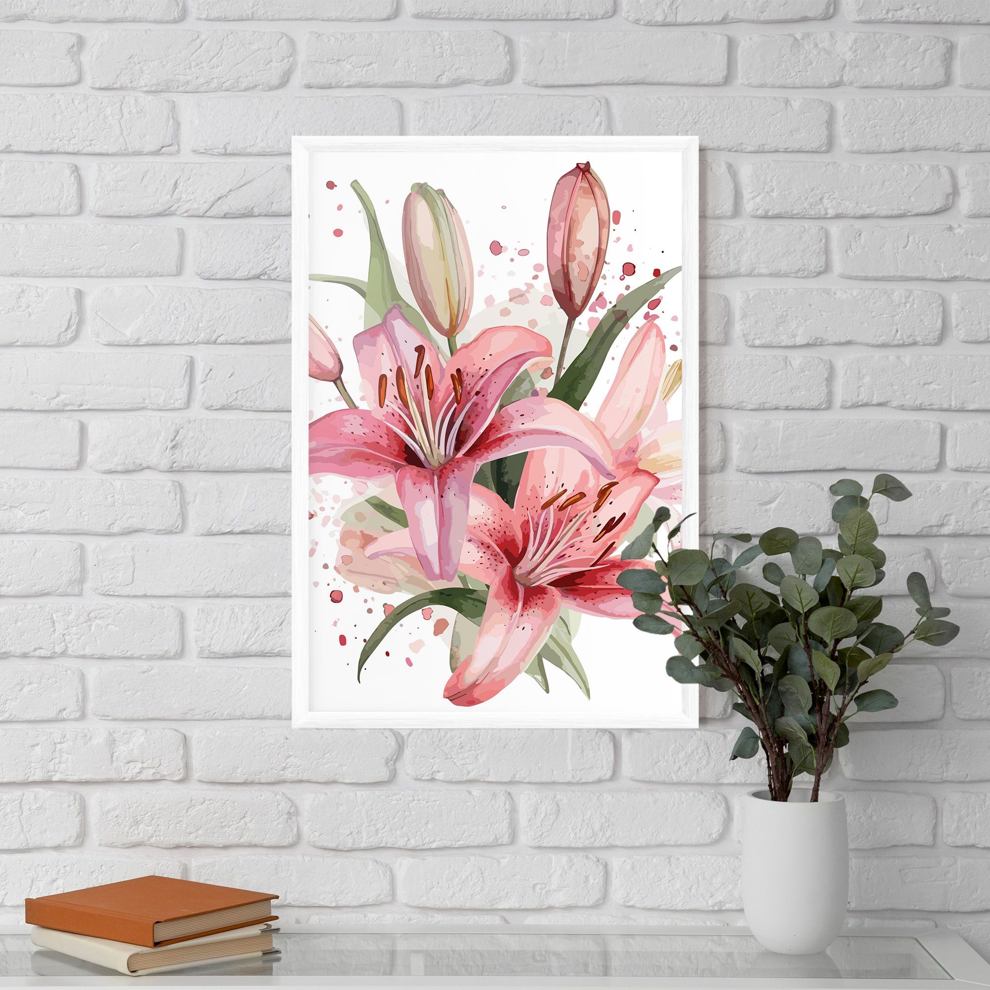 Beautiful Pink Lily mockup 5
