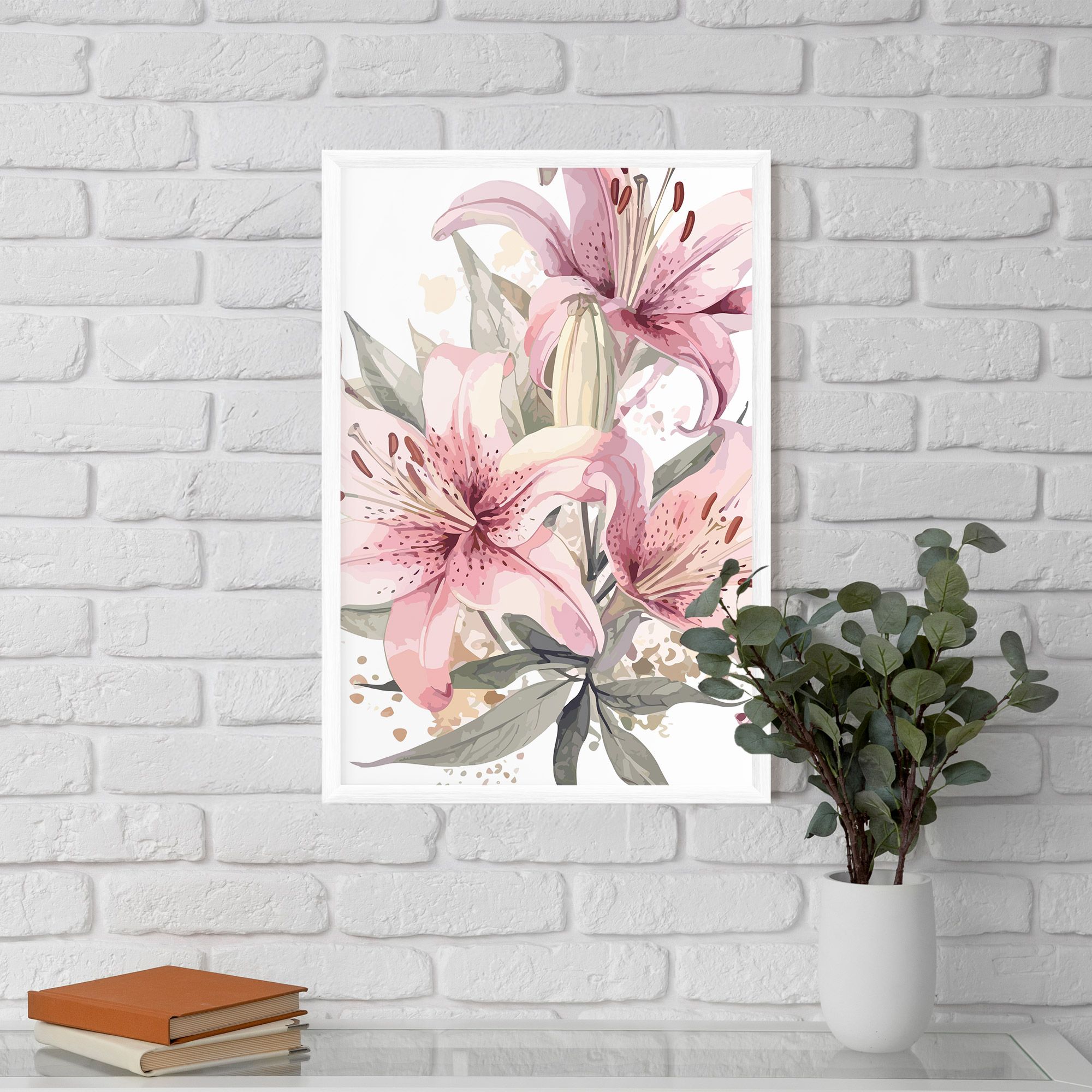 Light Pink Lily Art mockup 5