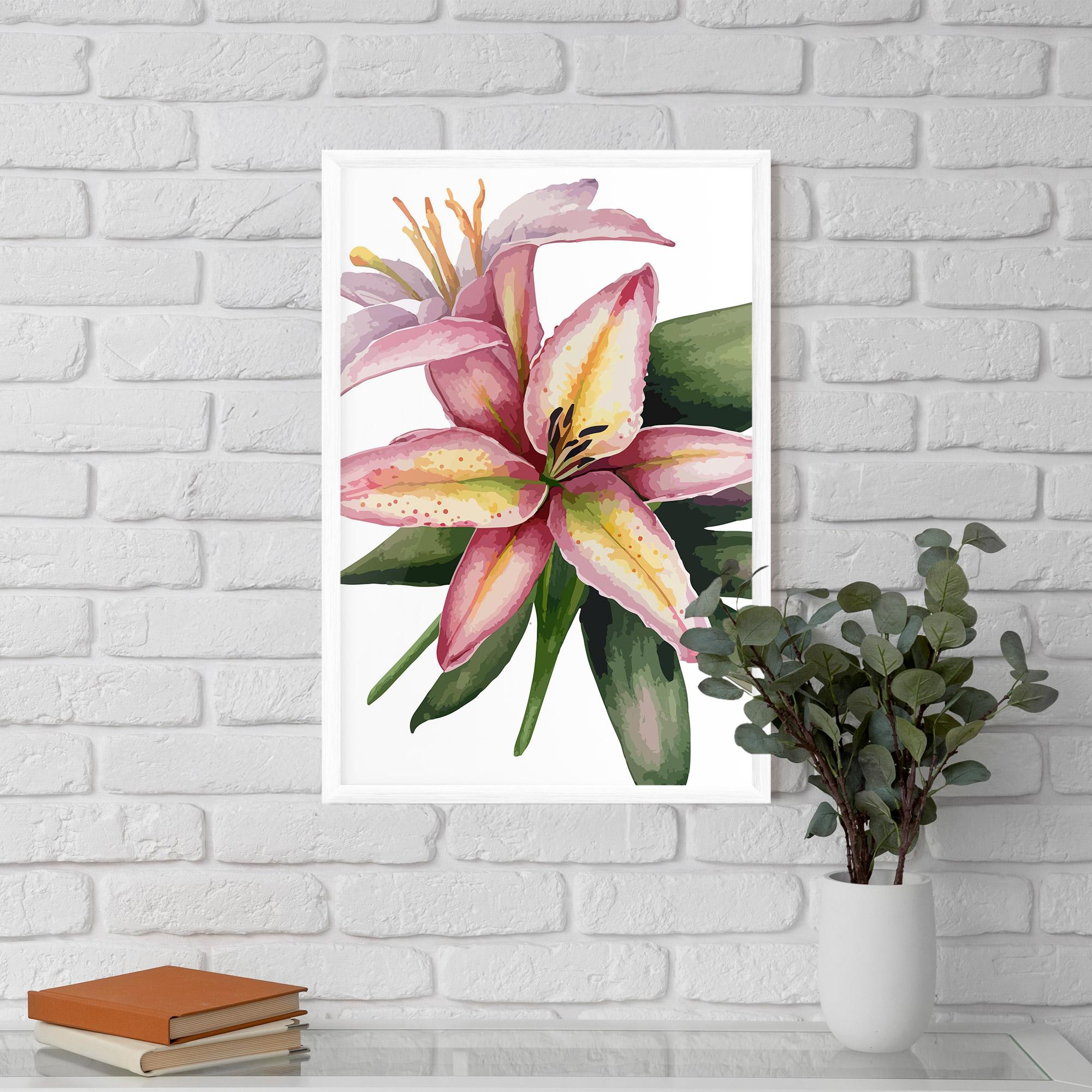 Poster Înrămat Lily Pretty Pink mockup 5