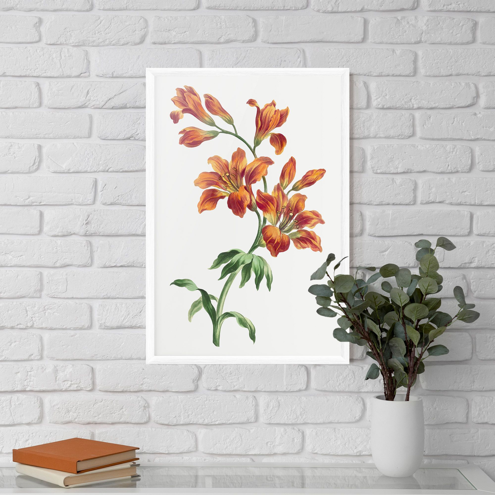 Orange Painted Lily mockup 5