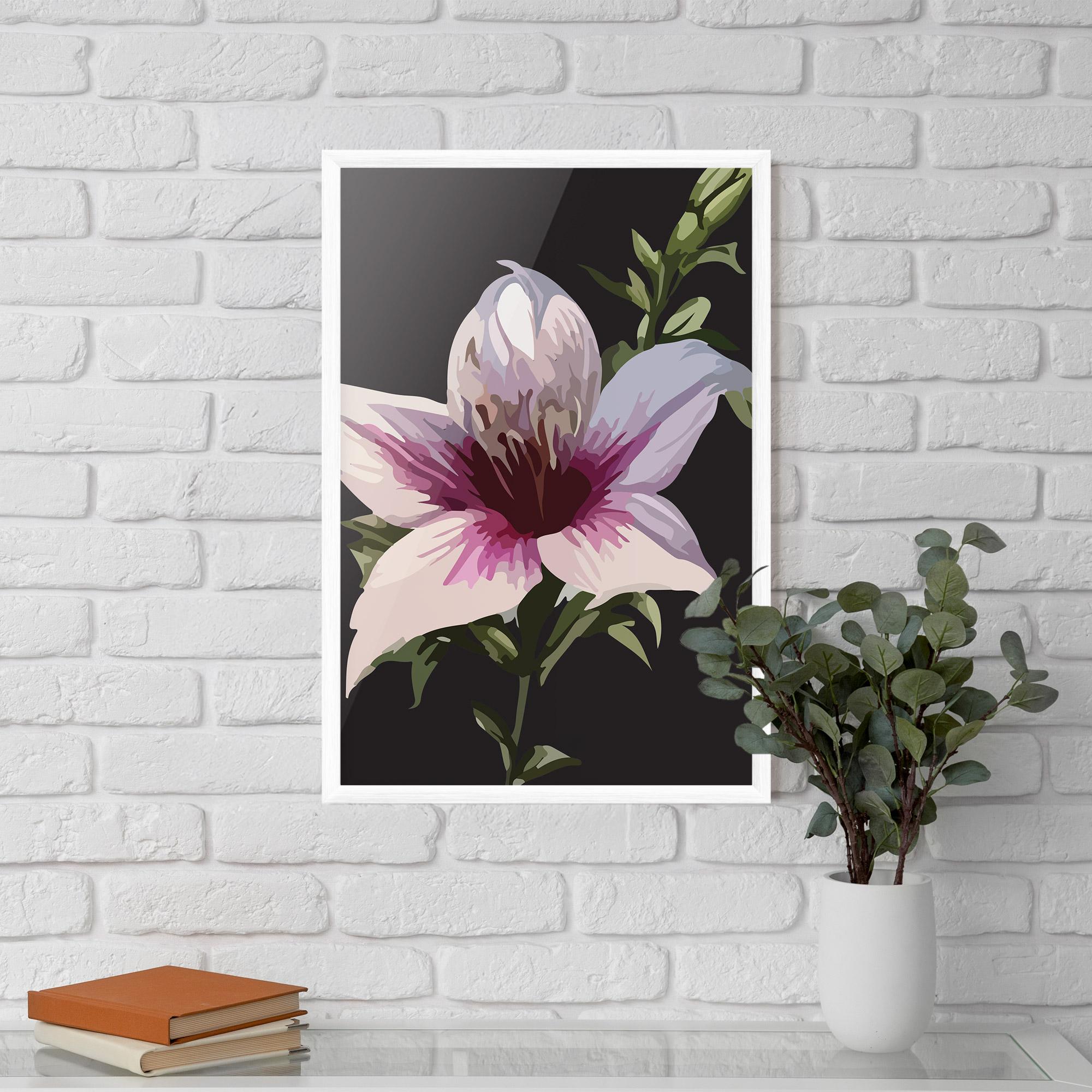 Poster Înrămat Pink Pretty Lily mockup 5