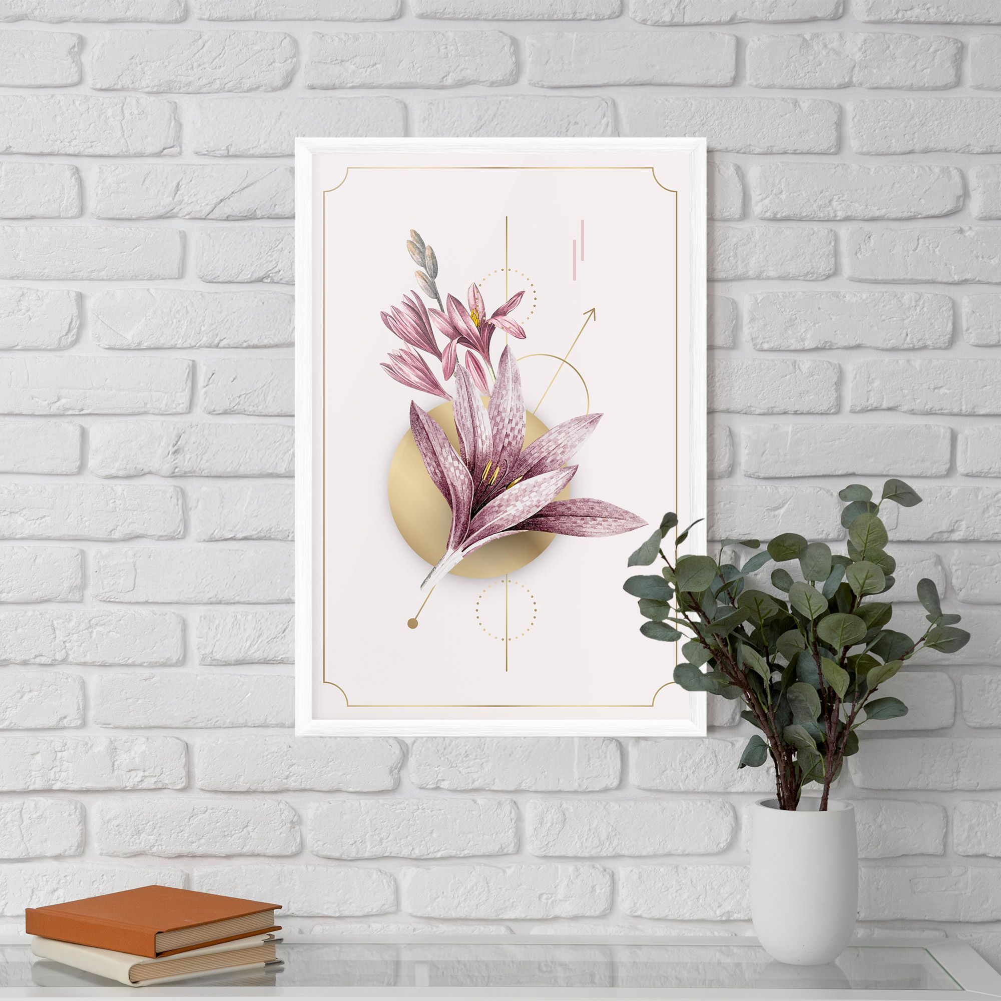 Purple Gold Lily mockup 5