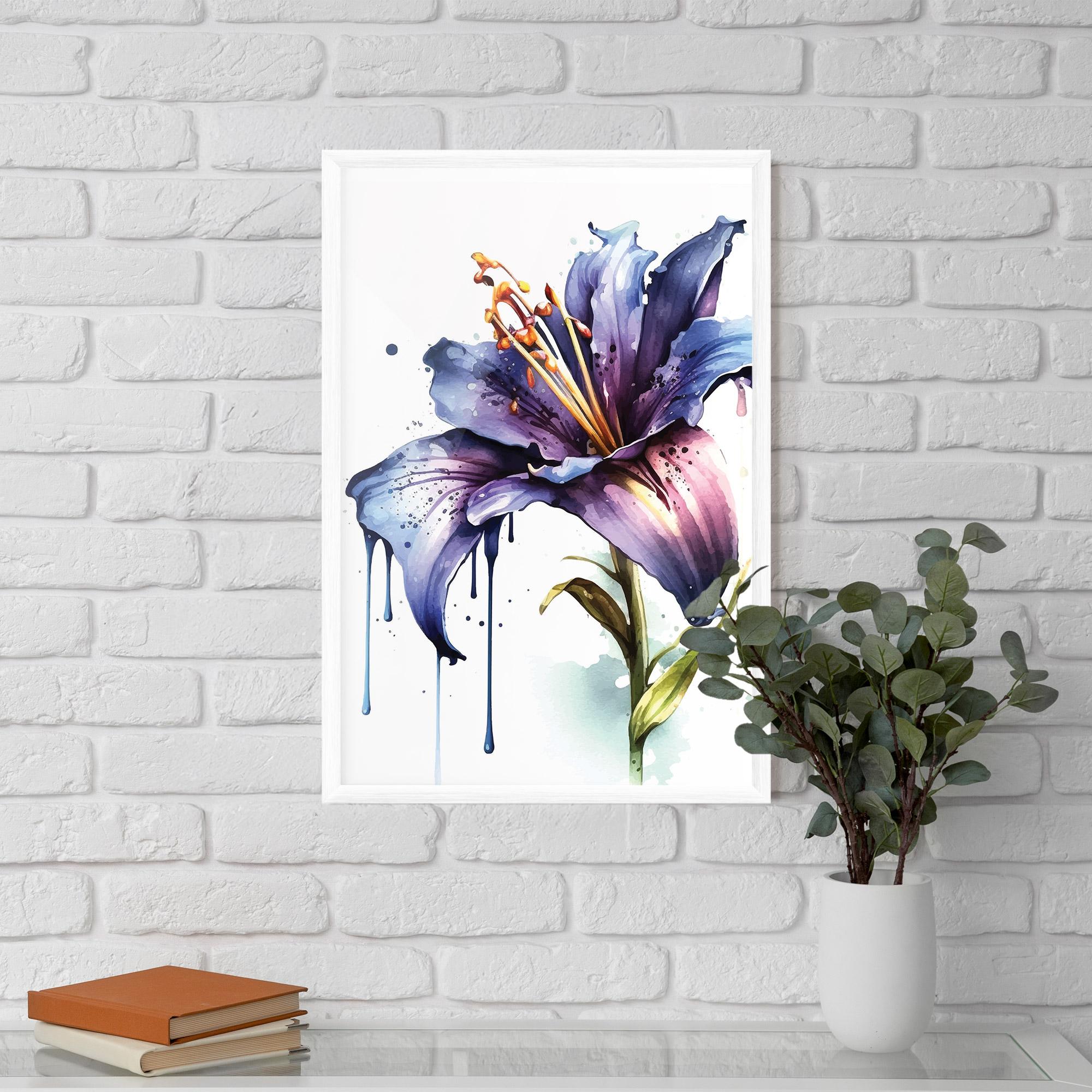 Poster Înrămat Purple Orange Lily mockup 5