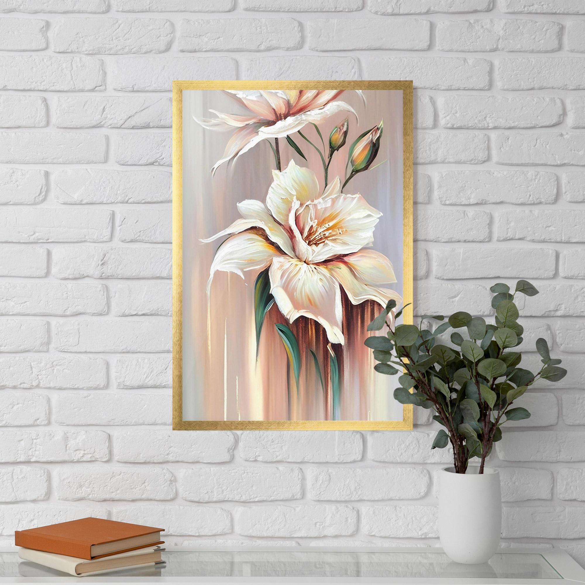 Poster Înrămat Abstract Lily Painting mockup 5