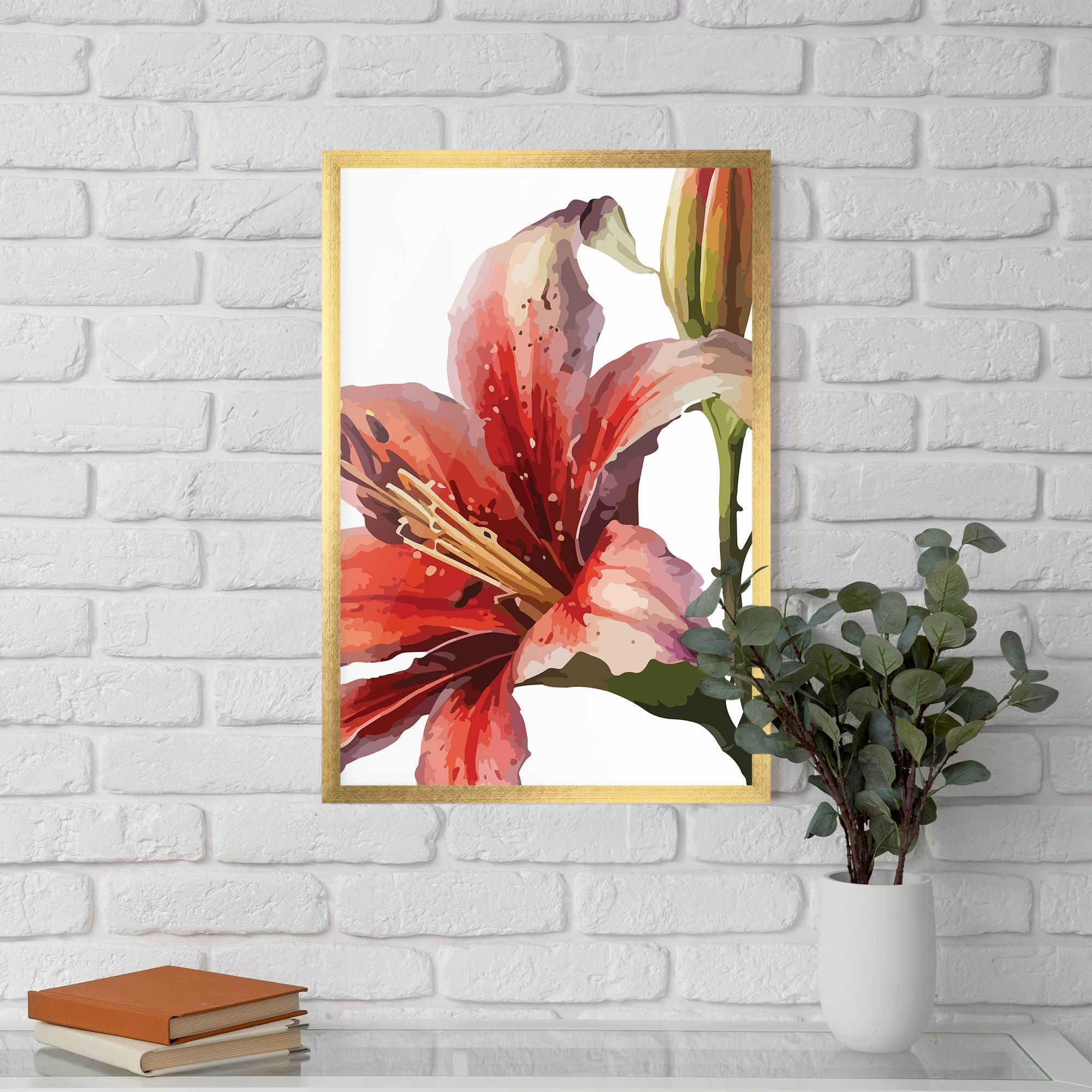 Pretty Red Purple Lily mockup 5