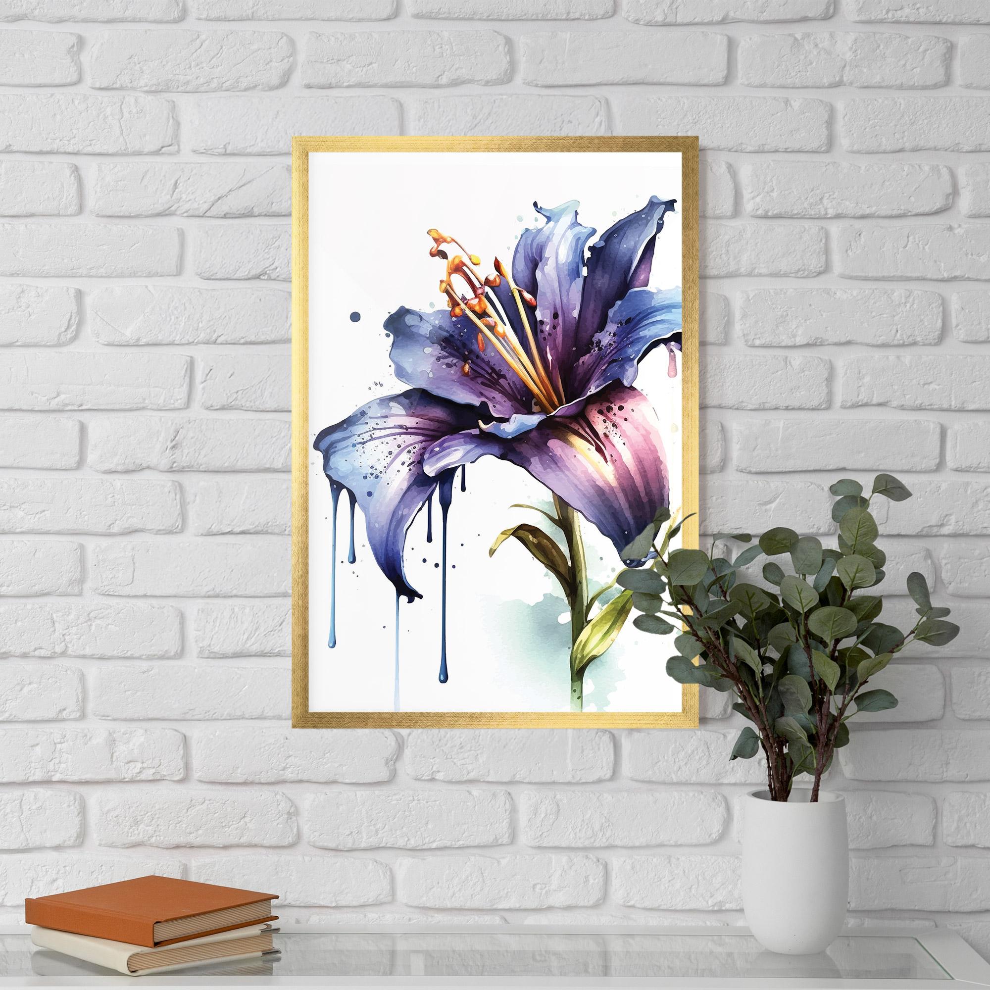 Poster Înrămat Purple Orange Lily mockup 5